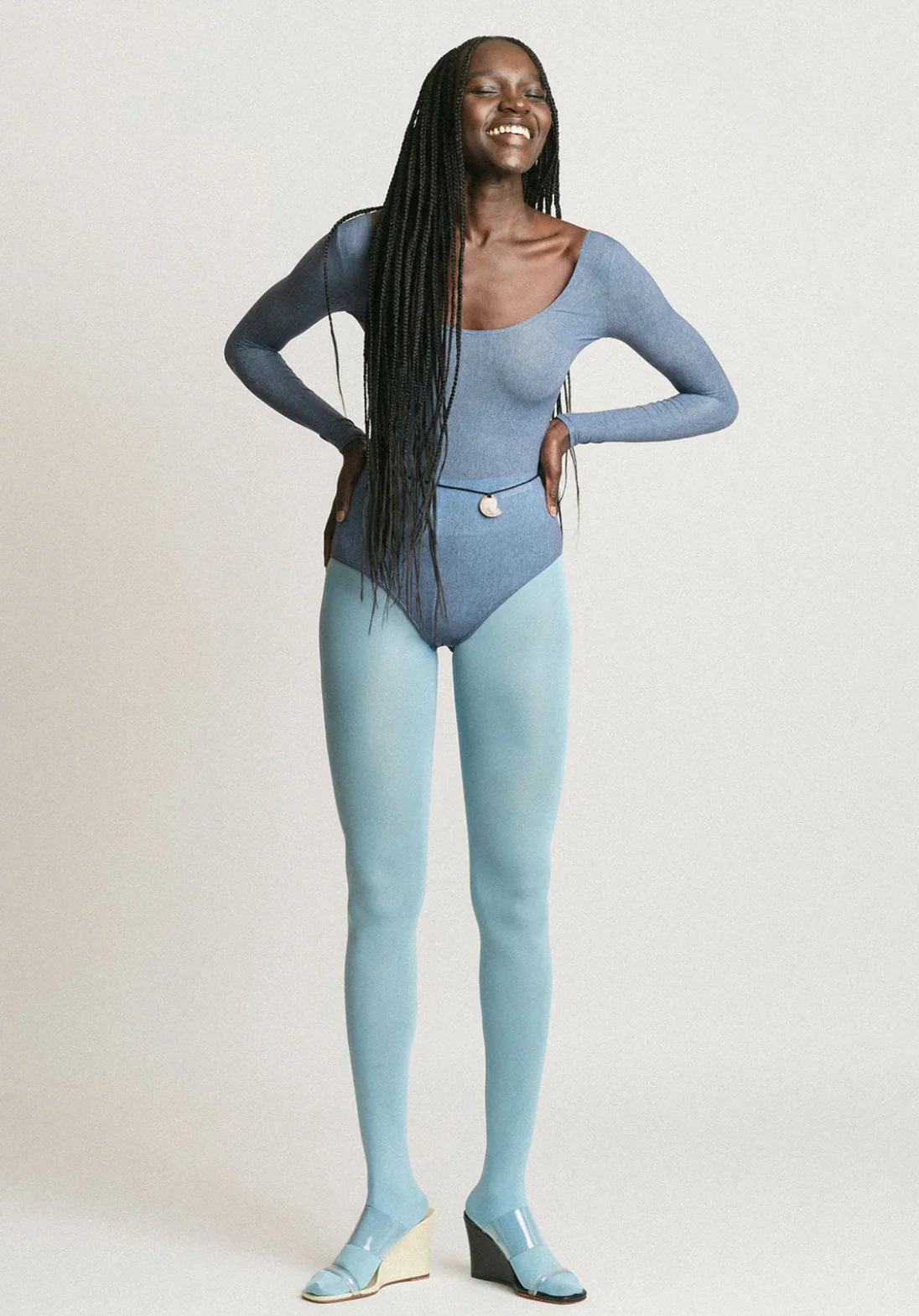 Lycra Tights in Light Blue