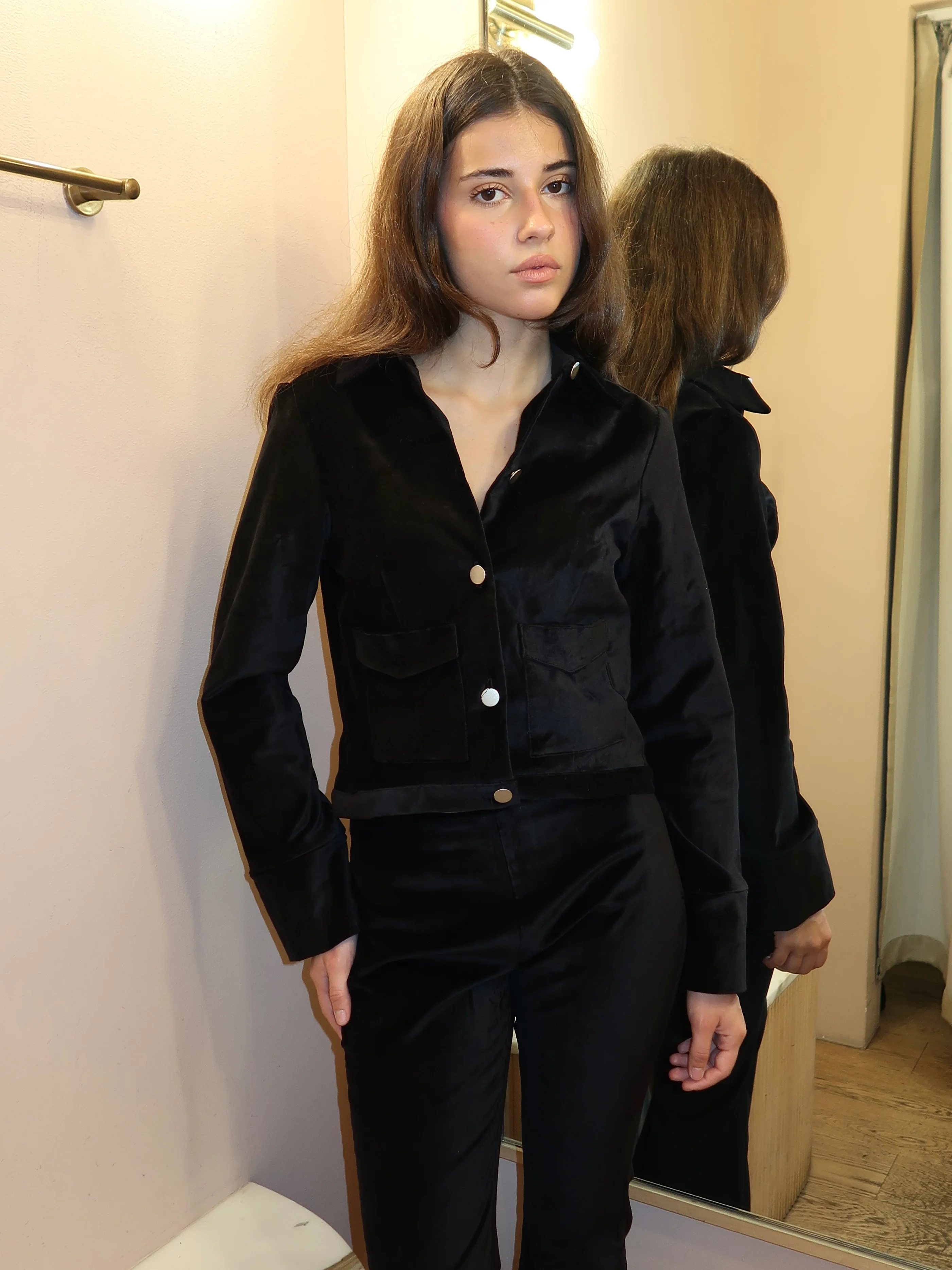 Madi Jacket in Black Velvet - Image 4