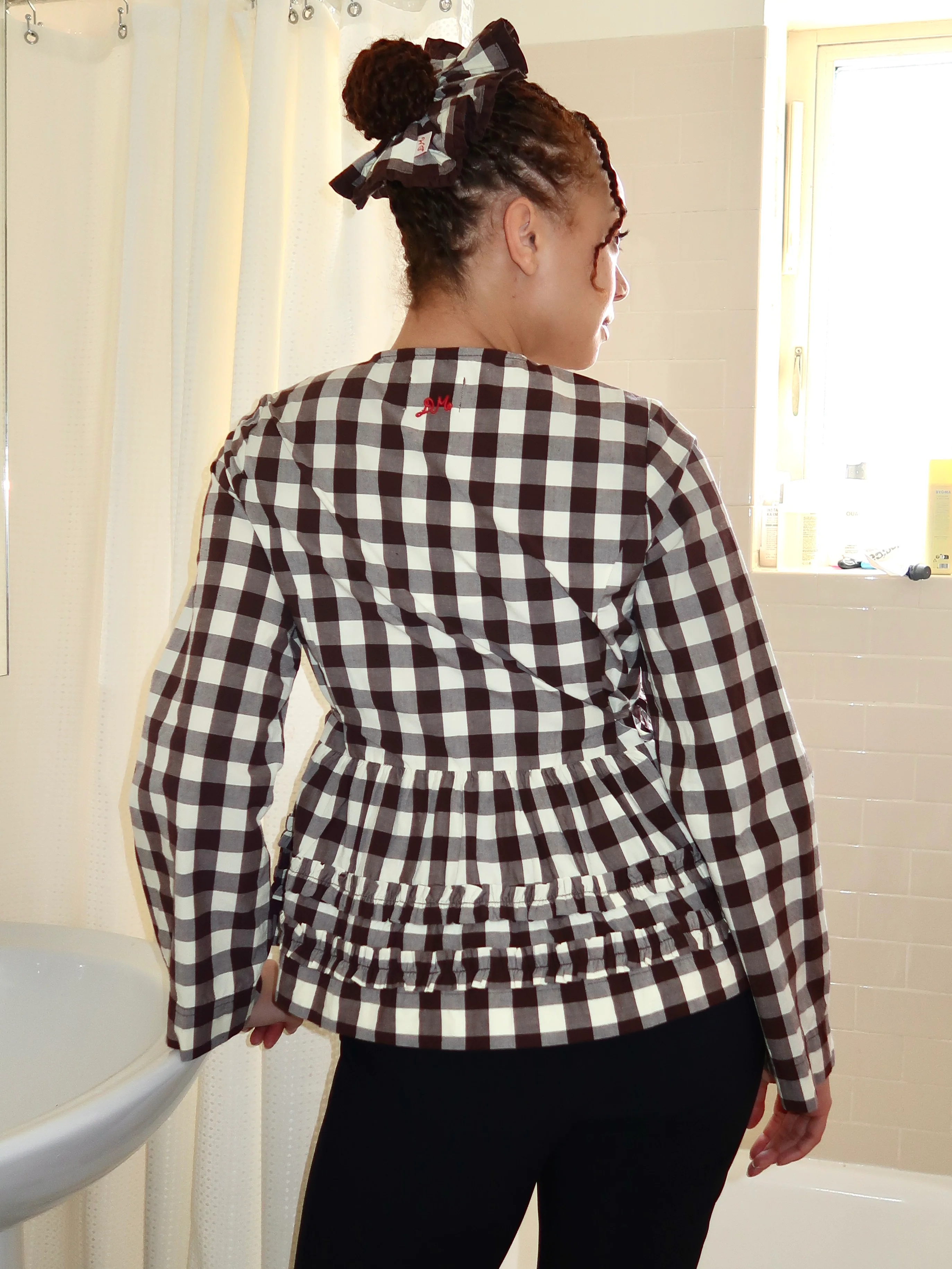 Madison Blouse in Butter Gingham - Image 3