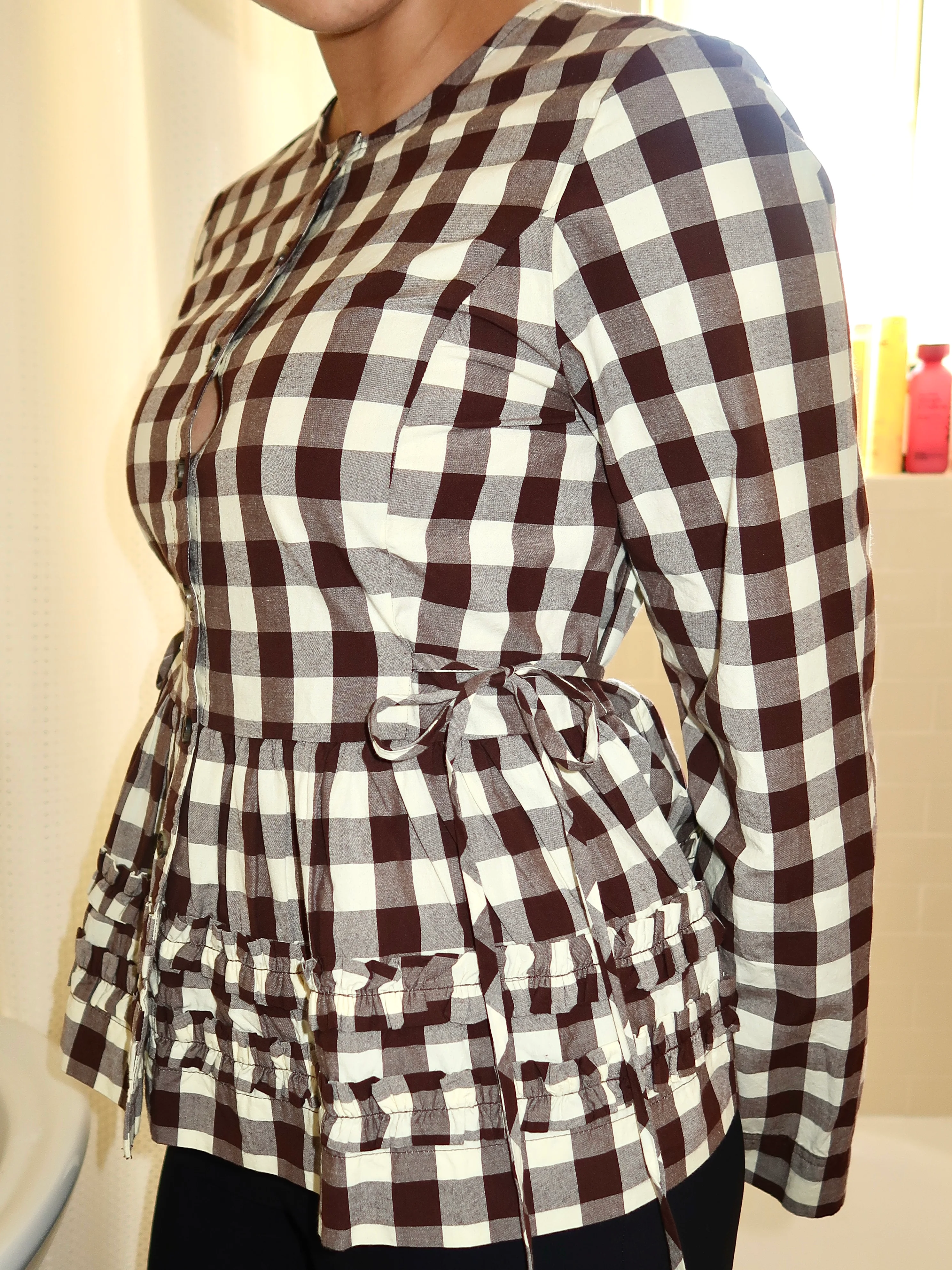 Madison Blouse in Butter Gingham - Image 4