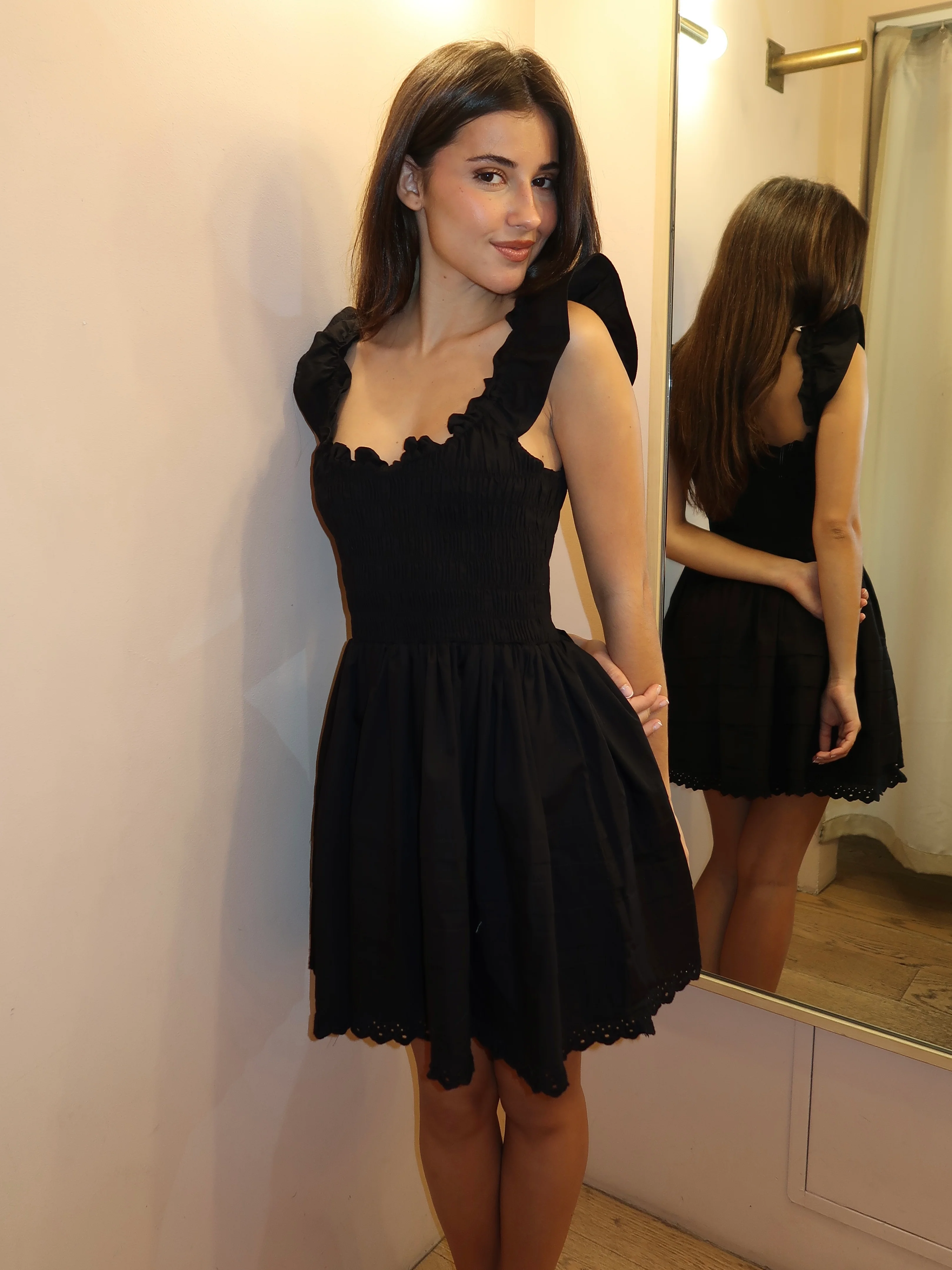 Maja Mini Dress in Black - Image 2
