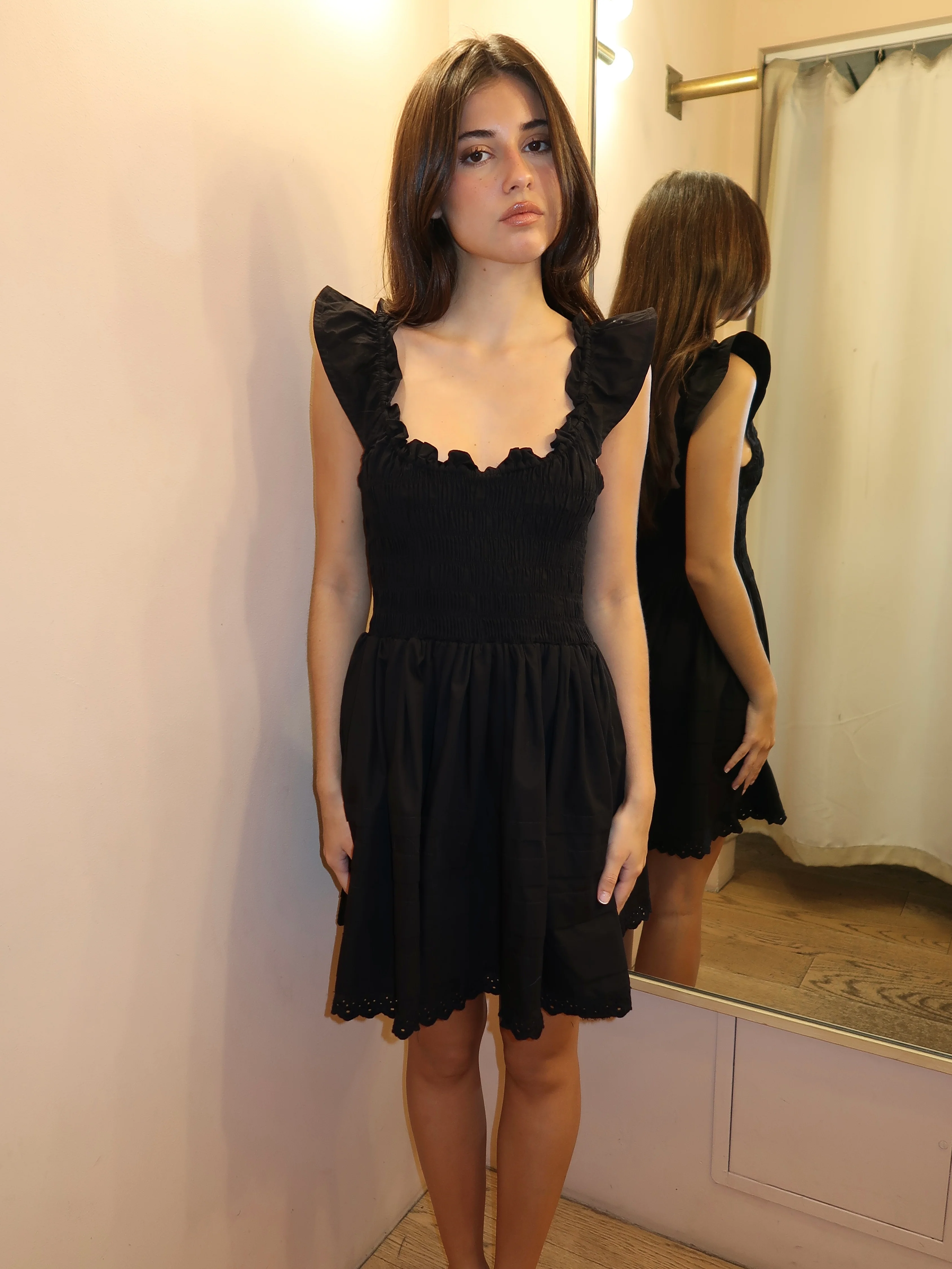 Maja Mini Dress in Black - Image 4