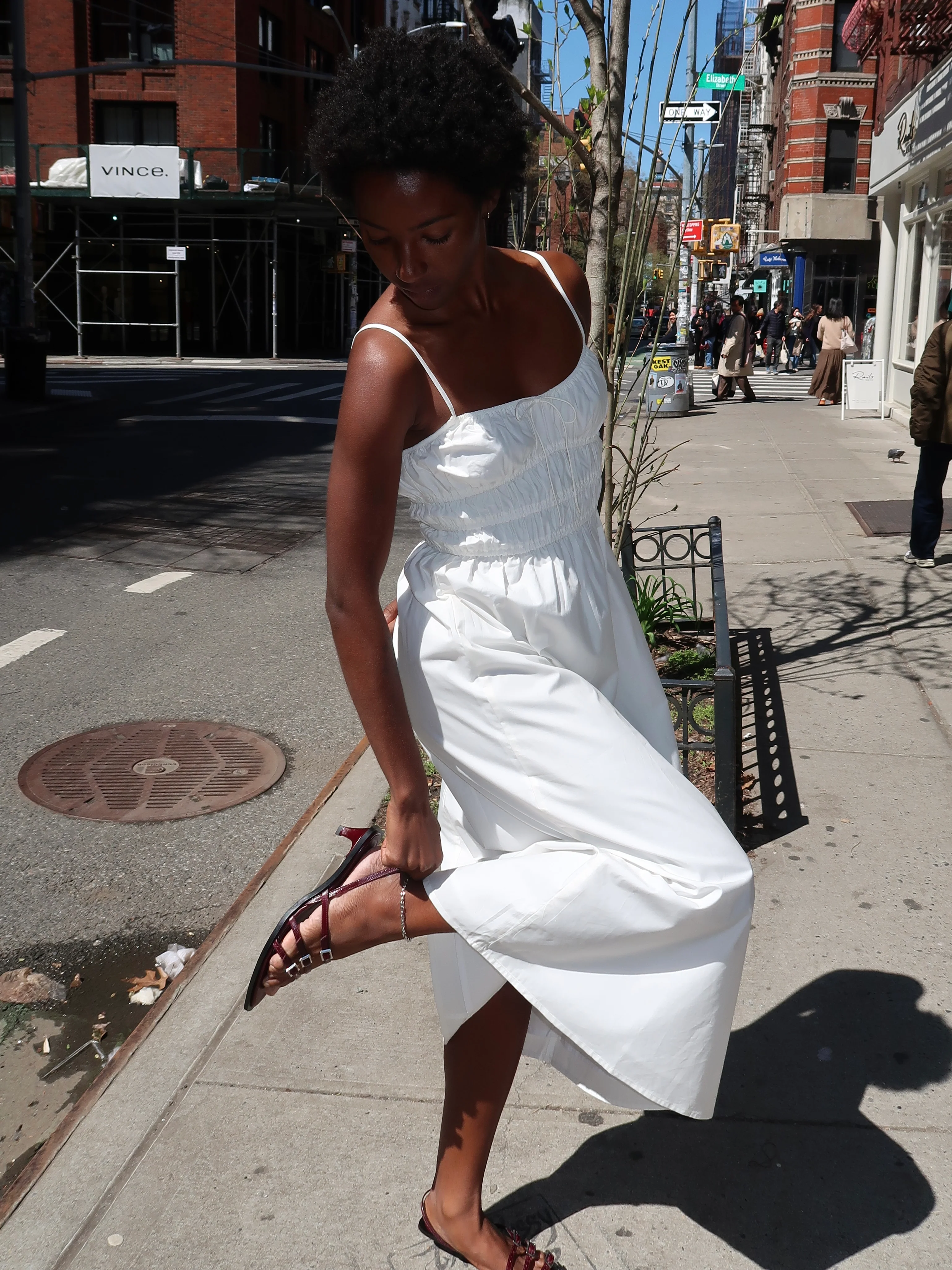 Marianne Midi Dress in White - Image 4