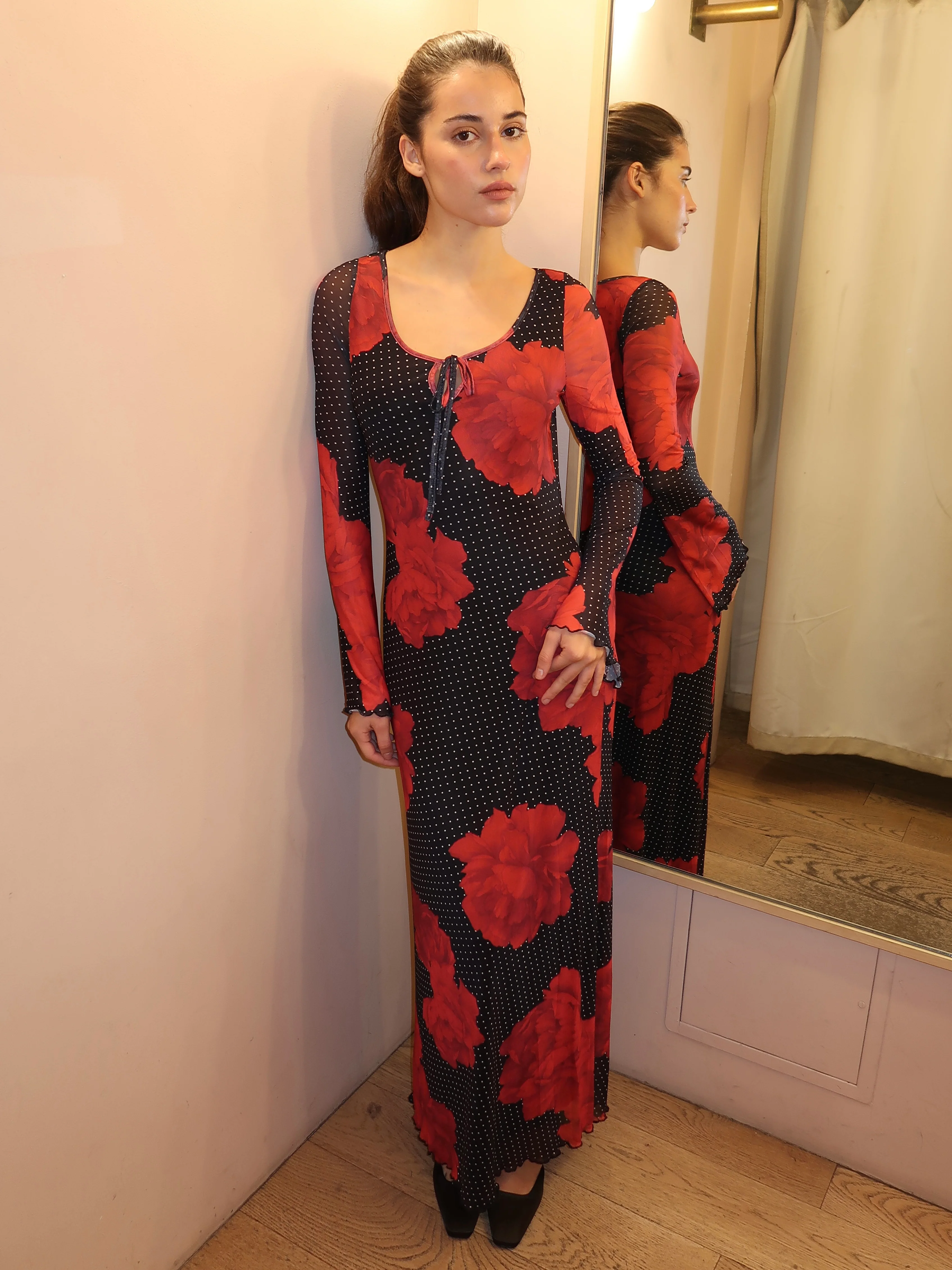 Marlyn Maxi Dress in Black Multi - Image 4