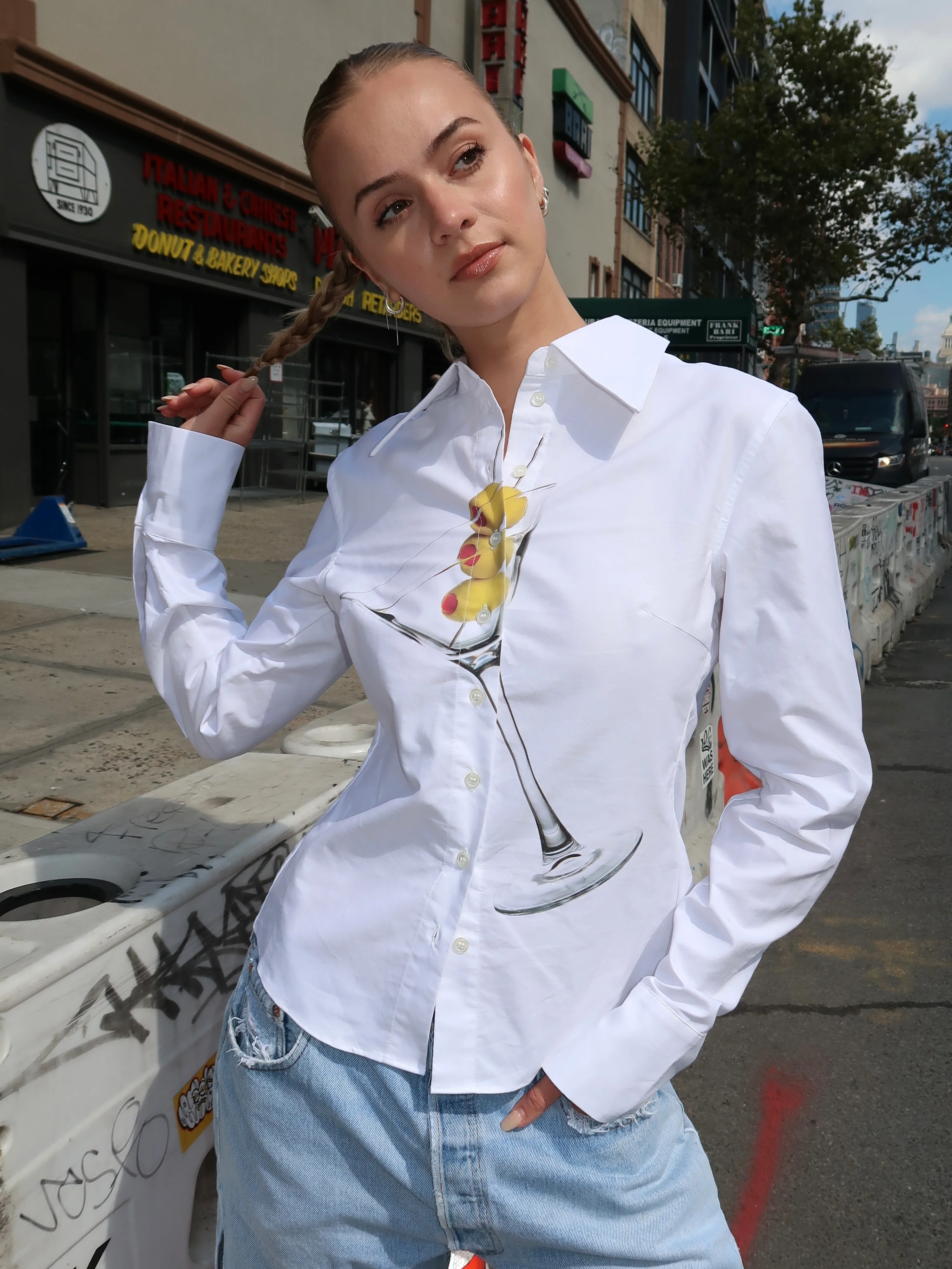 Martini Button Down in Off-White - Image 2