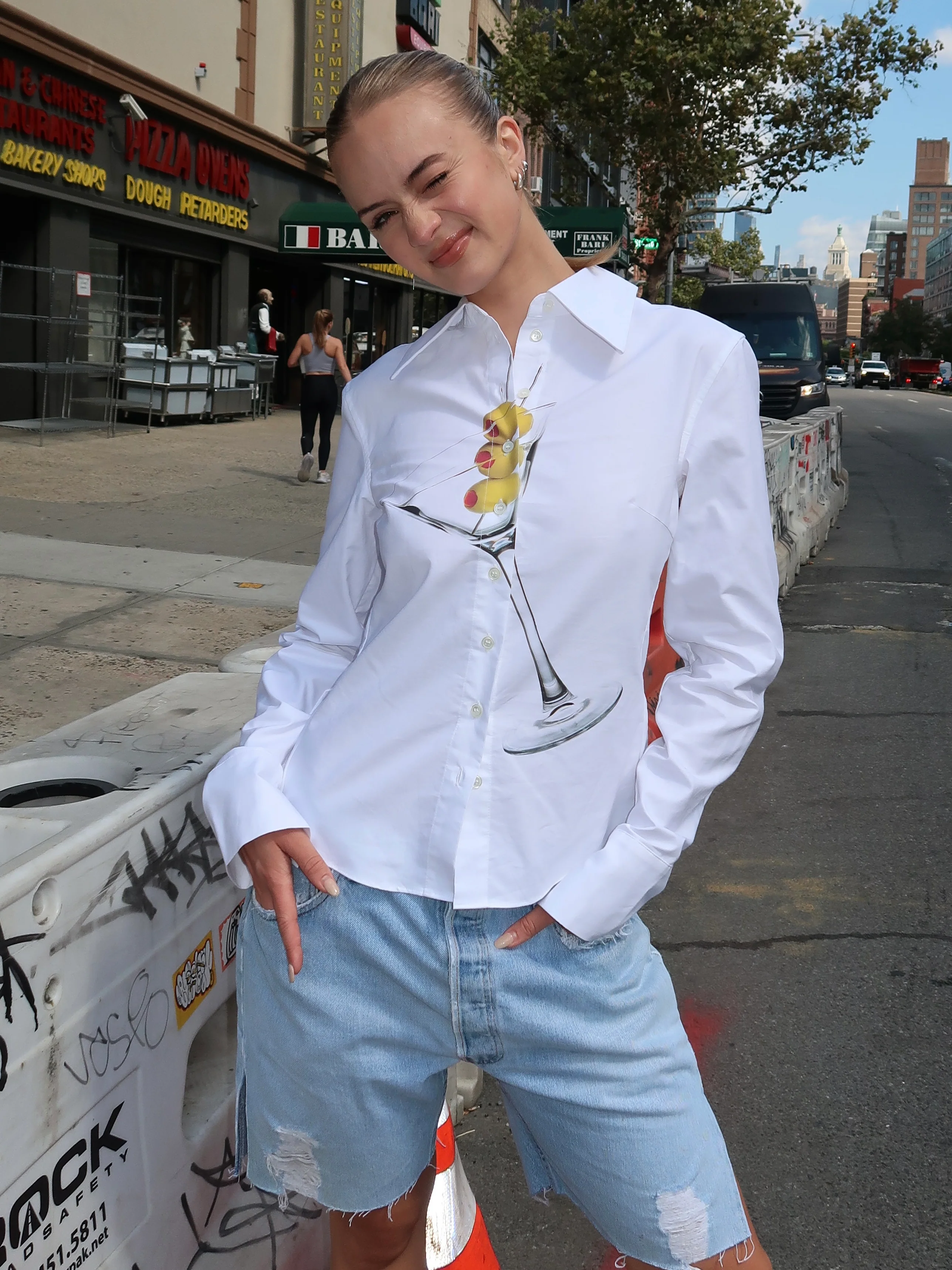 Martini Button Down in Off-White - Image 4