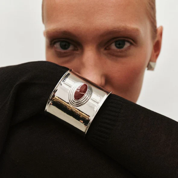 Matilde Cuff in Silver - Image 2