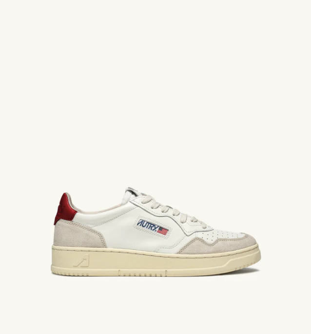 Medalist Low in Leat/Suede/White/Red - Image 2