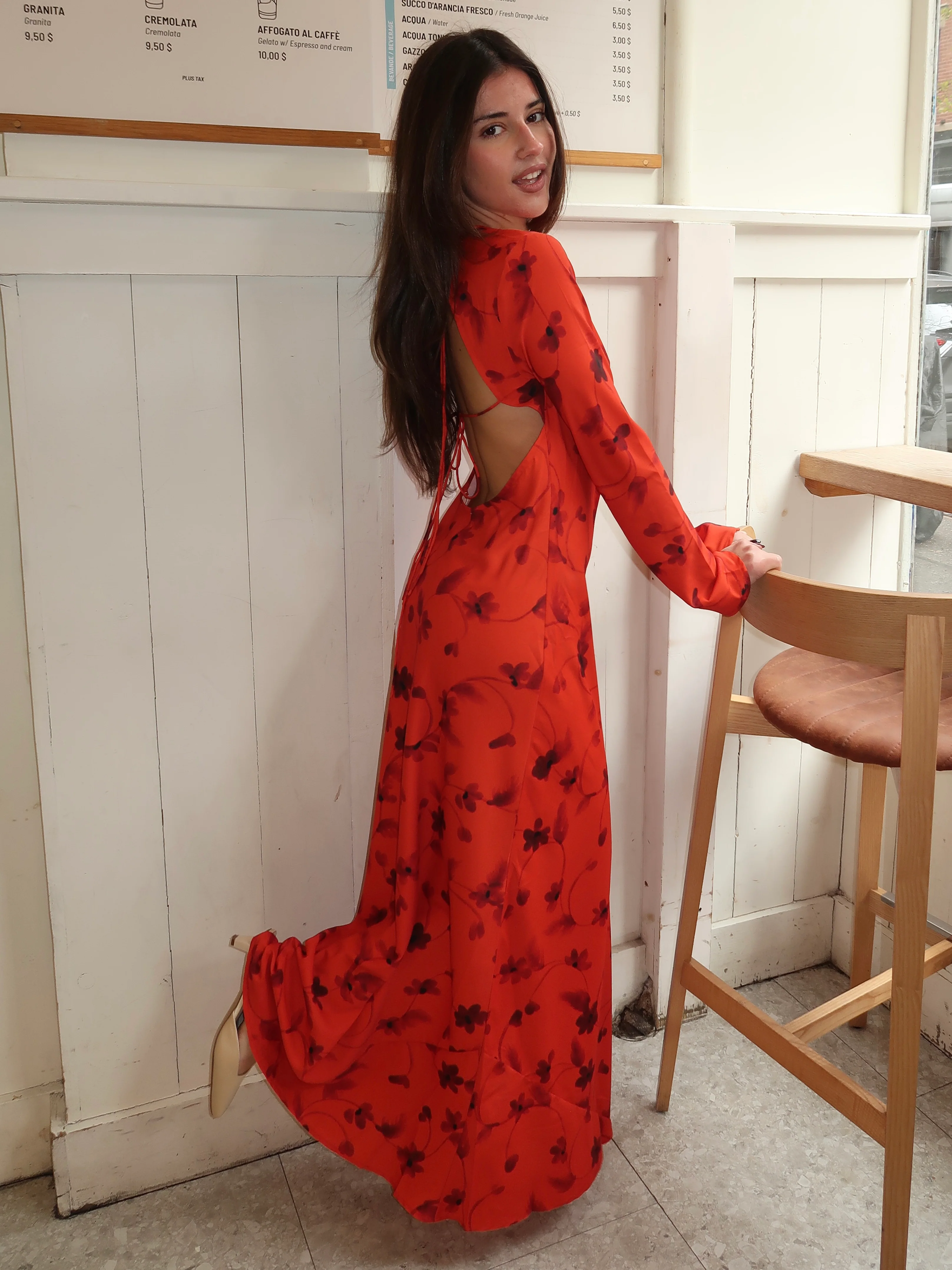 Mesa Maxi Dress in Pirazzo Floral Rosso - Image 2