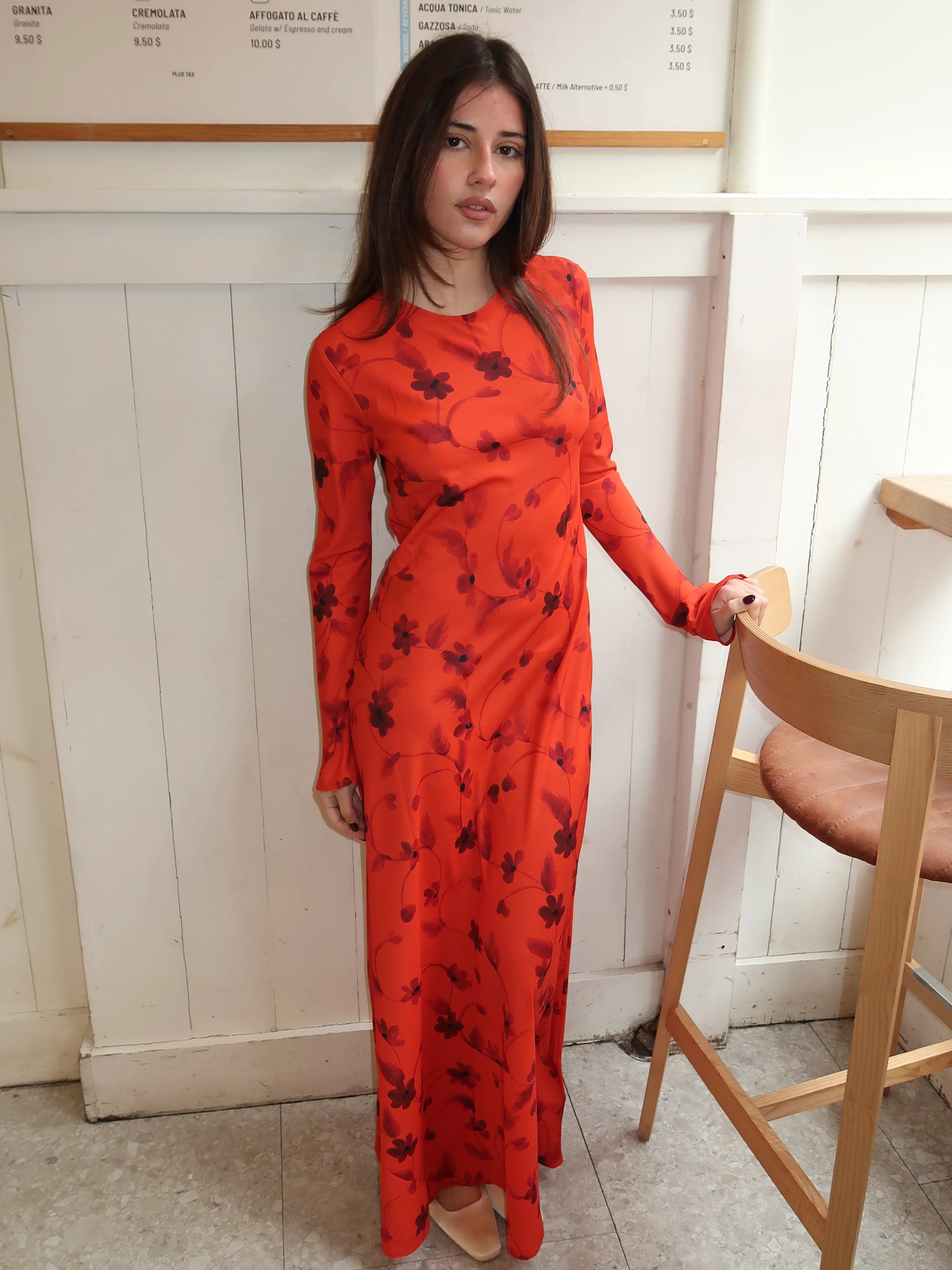 Mesa Maxi Dress in Pirazzo Floral Rosso - Image 3