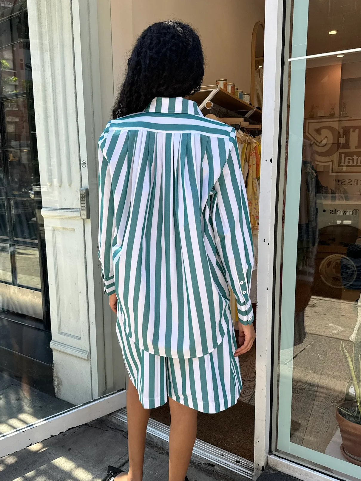 Miles Shirt in Emerald Stripe - Image 3