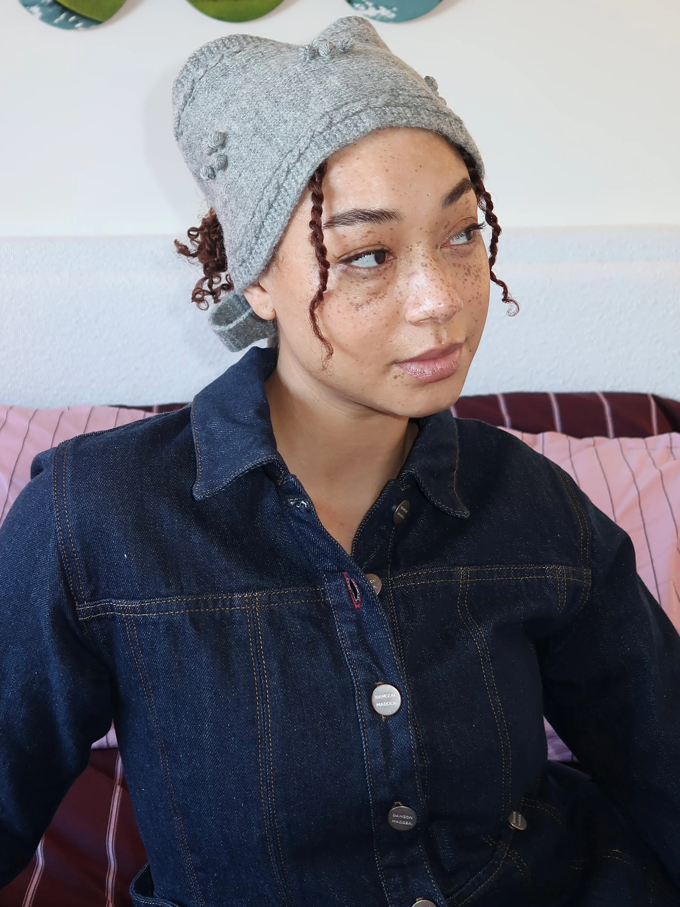 Mini Bonnet in Grey Marl - Image 2