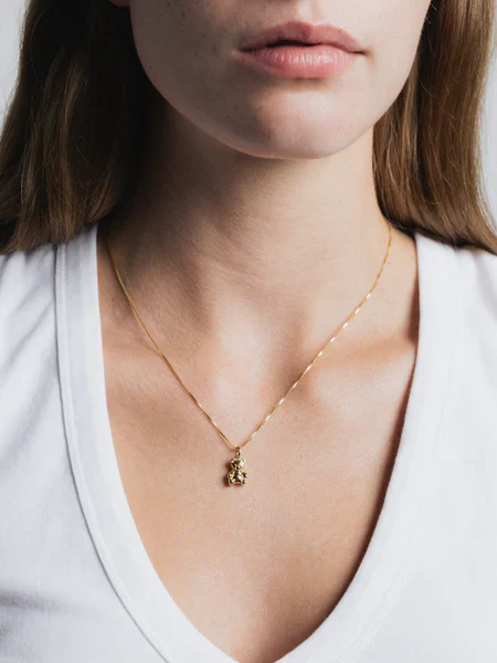 Mini Teddy Necklace in Gold - Image 2