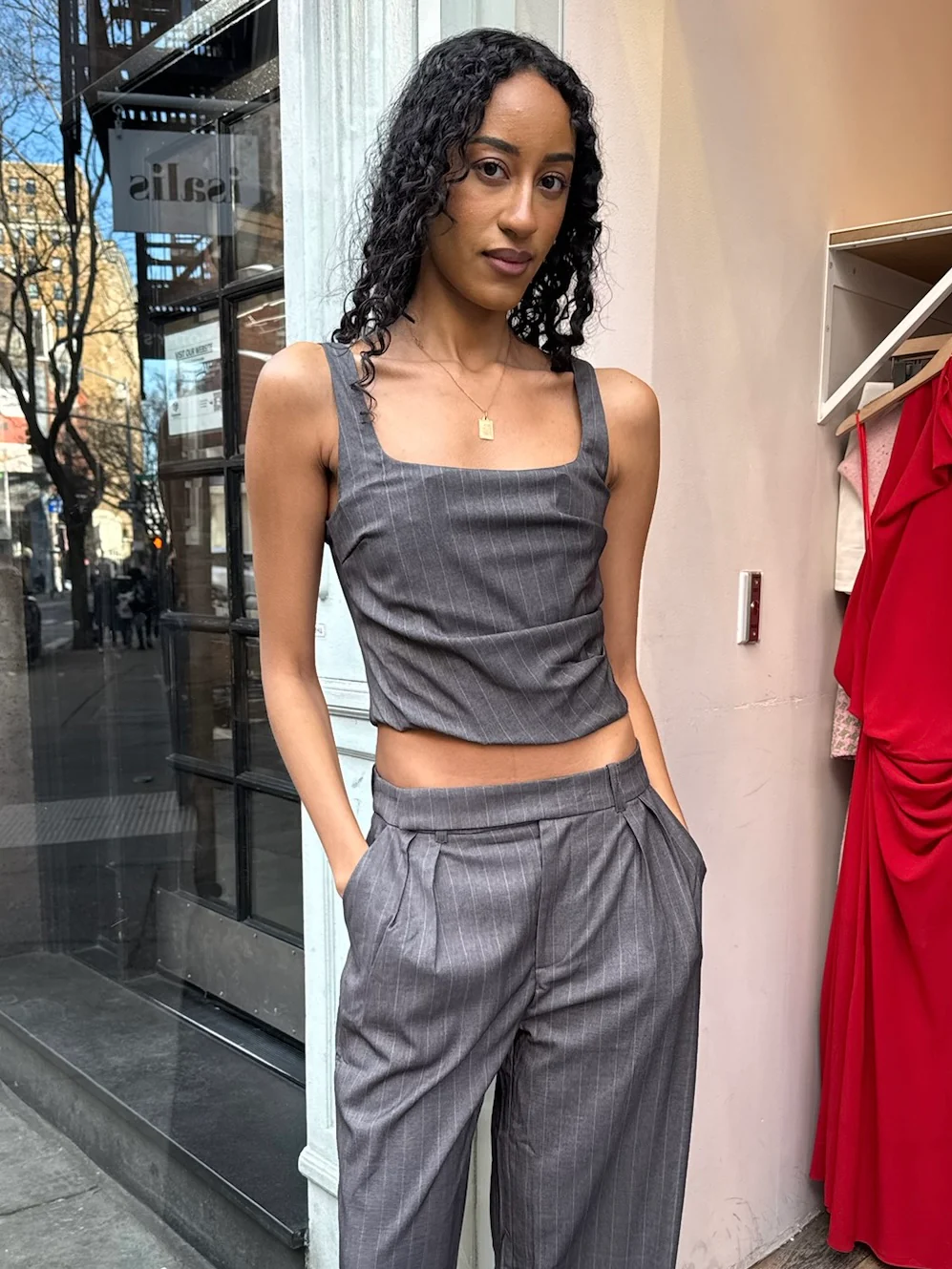 Monique Top in Grey - Image 2