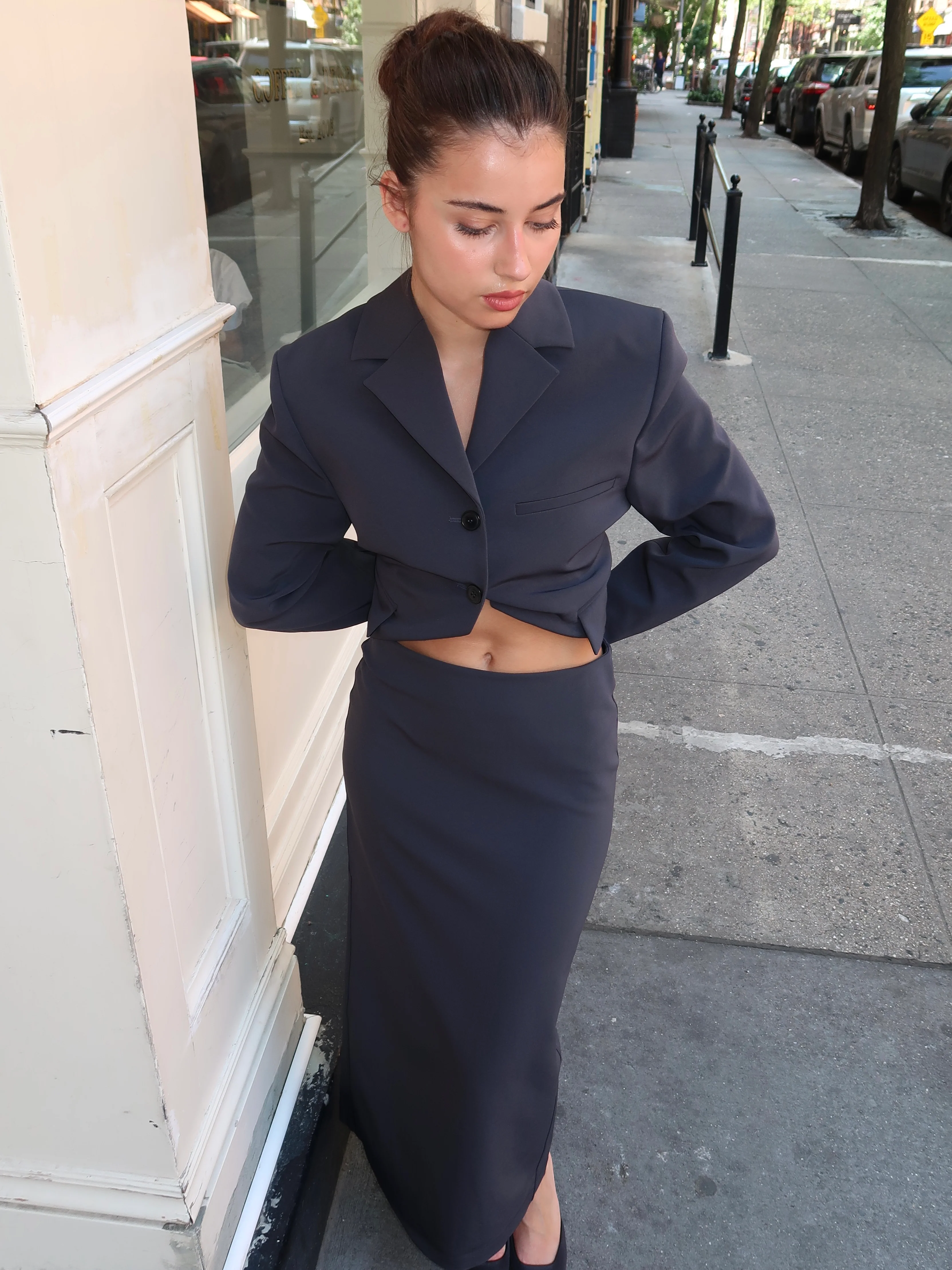 Nya Skirt in Dusty Blue - Image 2
