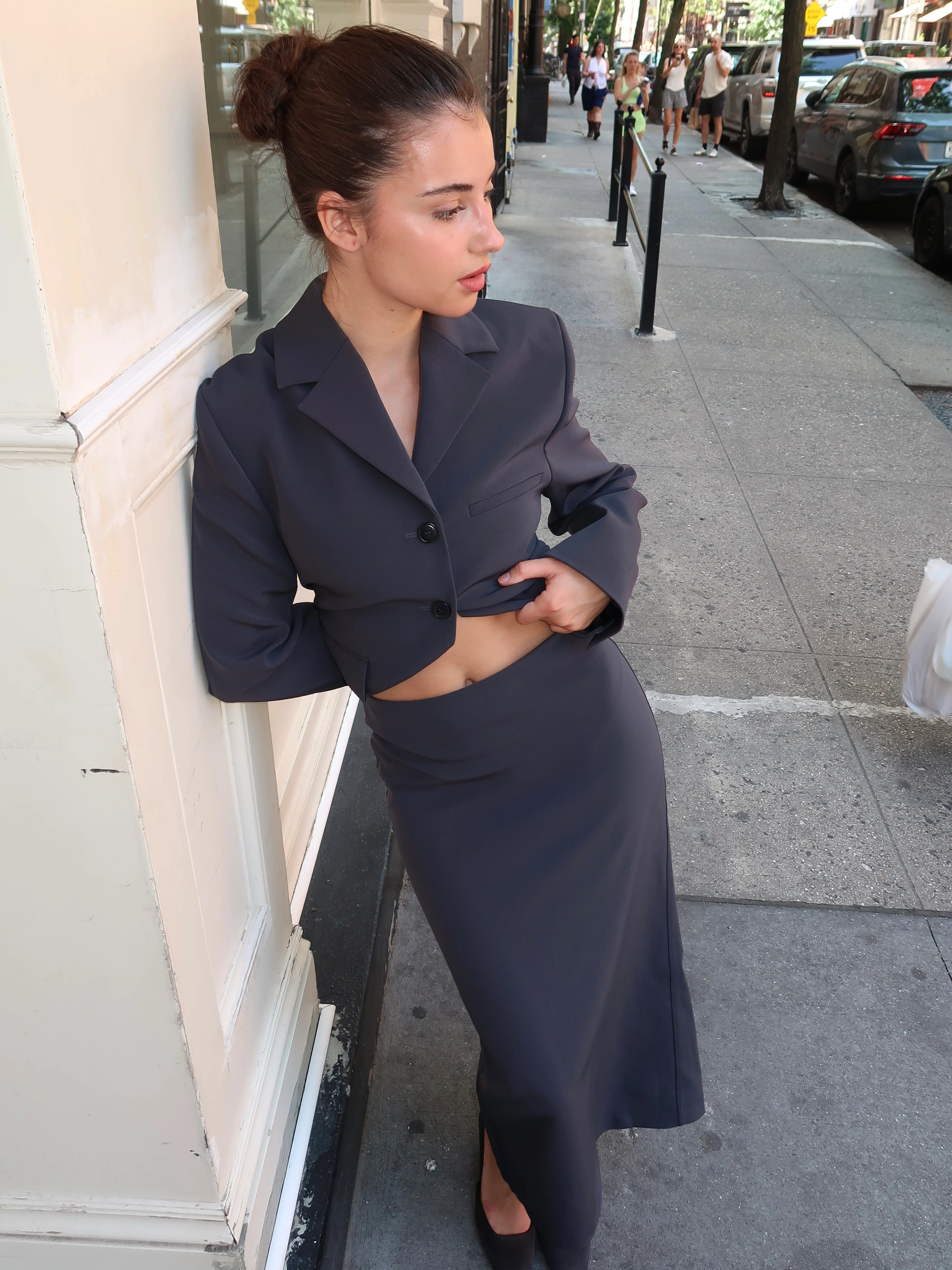 Nya Skirt in Dusty Blue - Image 4