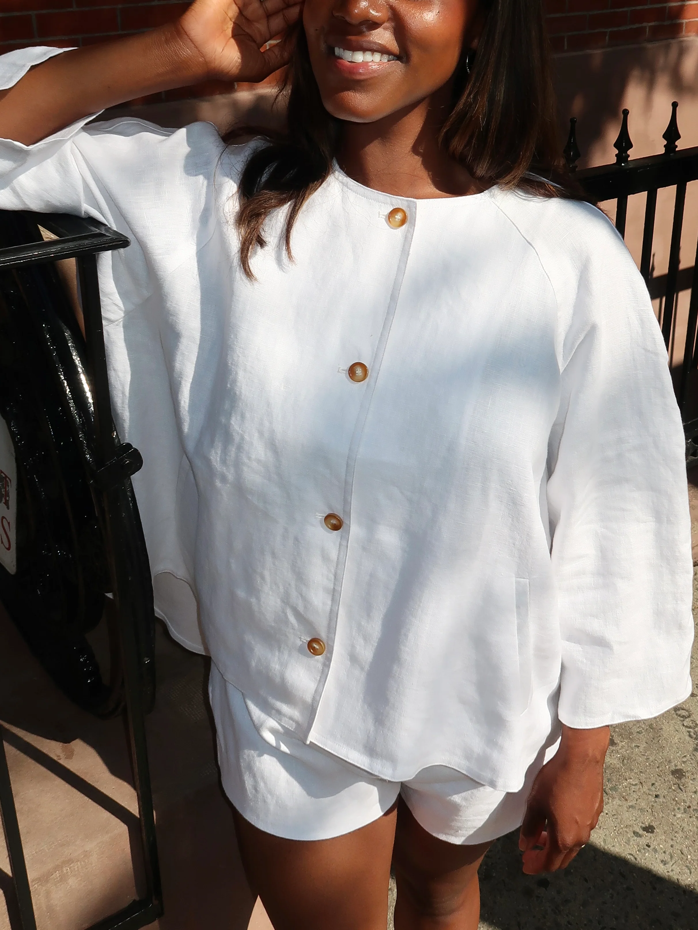 Olivia Blouse in Ivory - Image 2