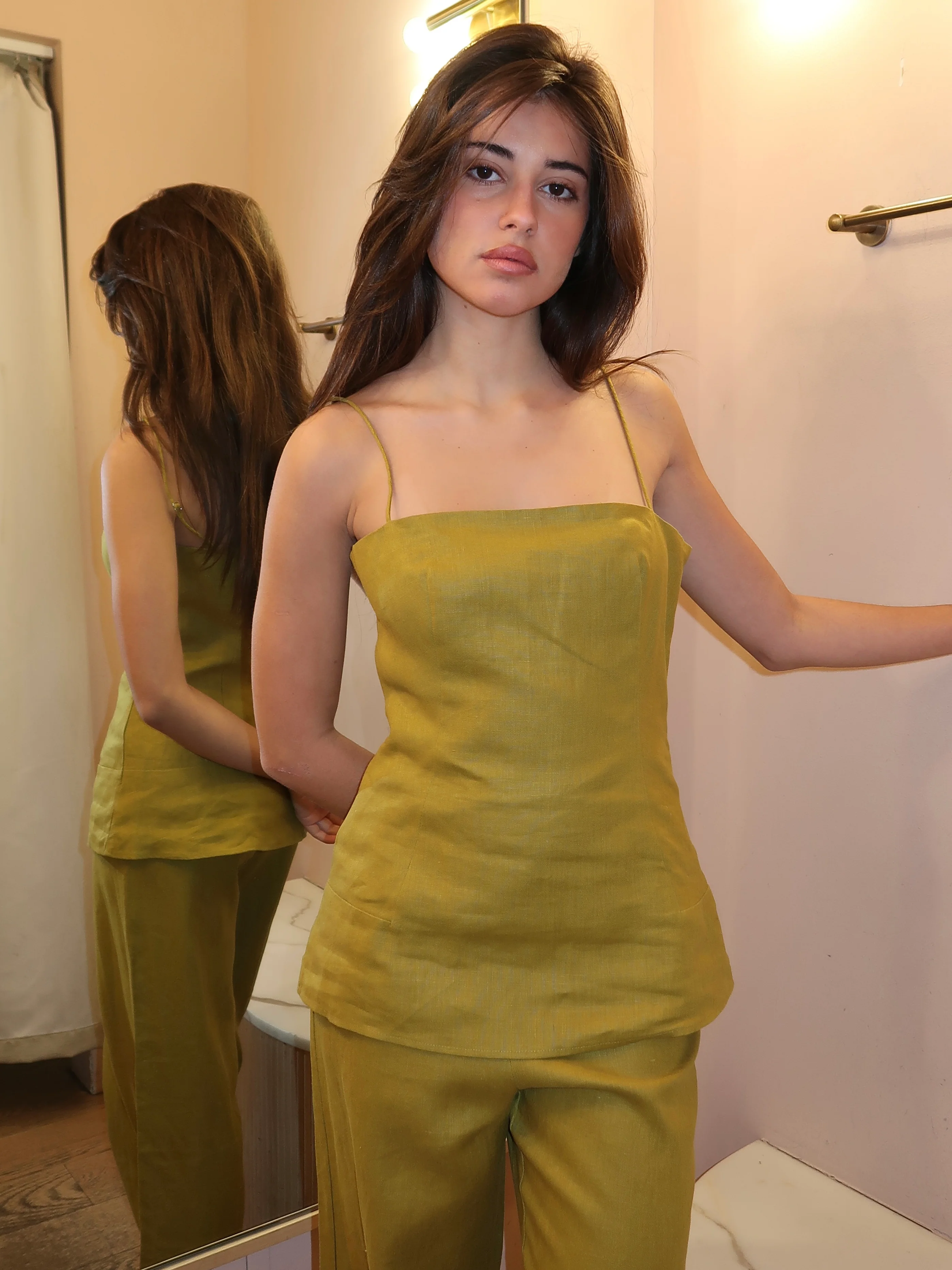 Ostano Top in Olive - Image 2