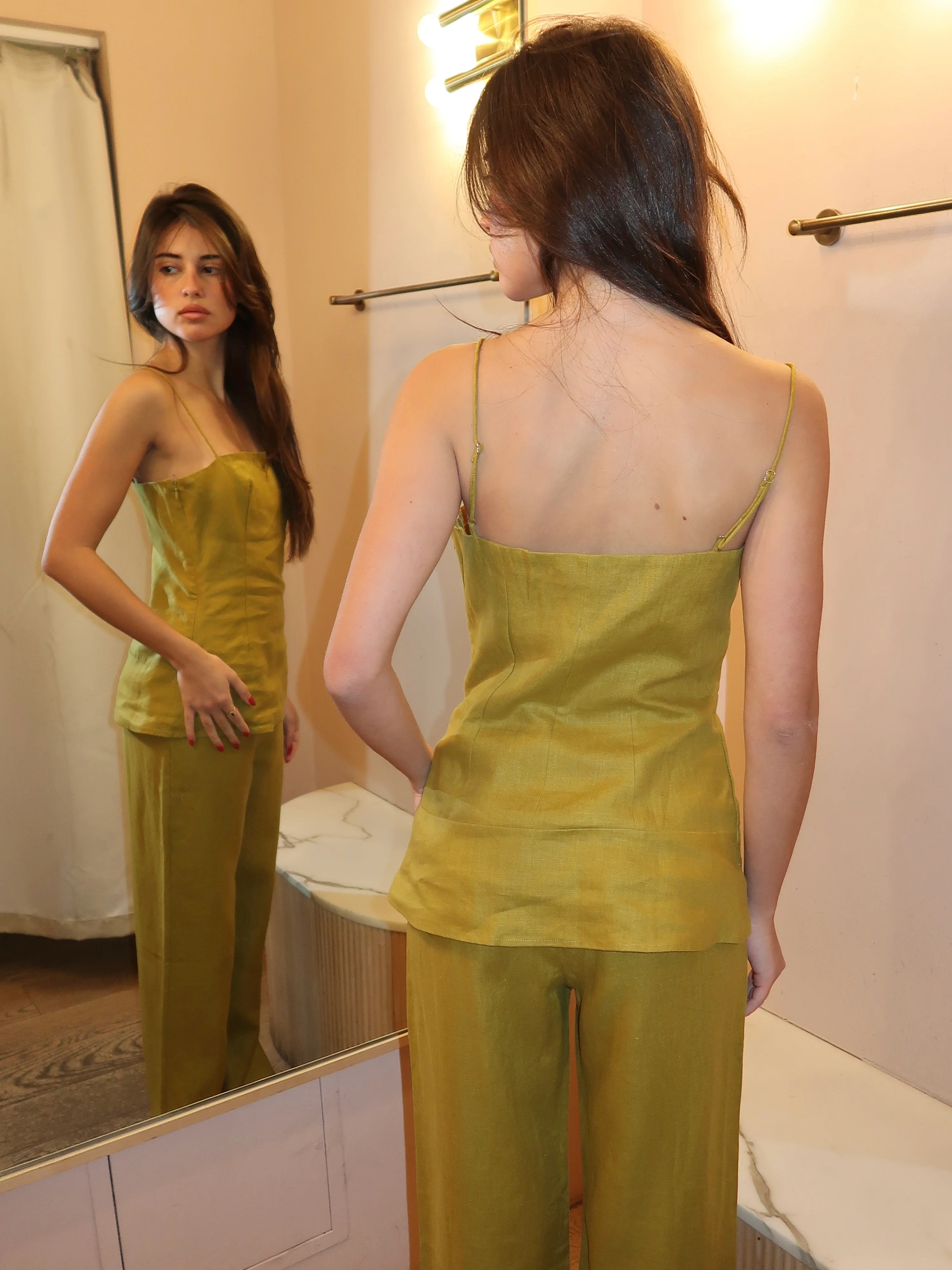 Ostano Top in Olive - Image 3