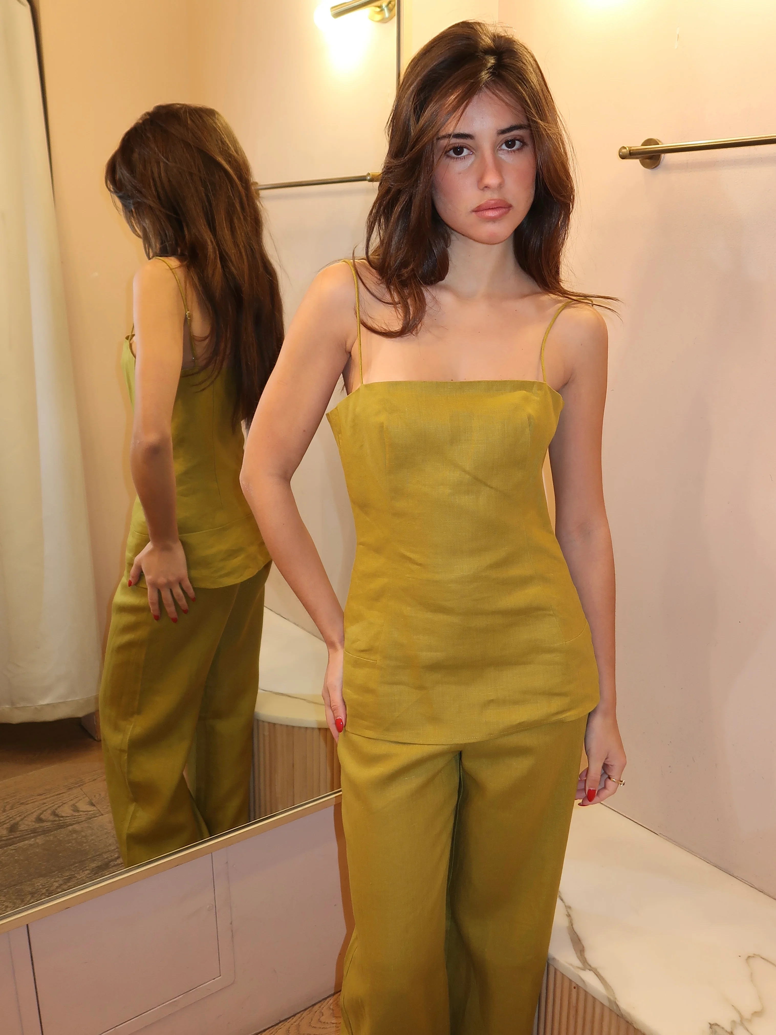 Ostano Top in Olive - Image 4