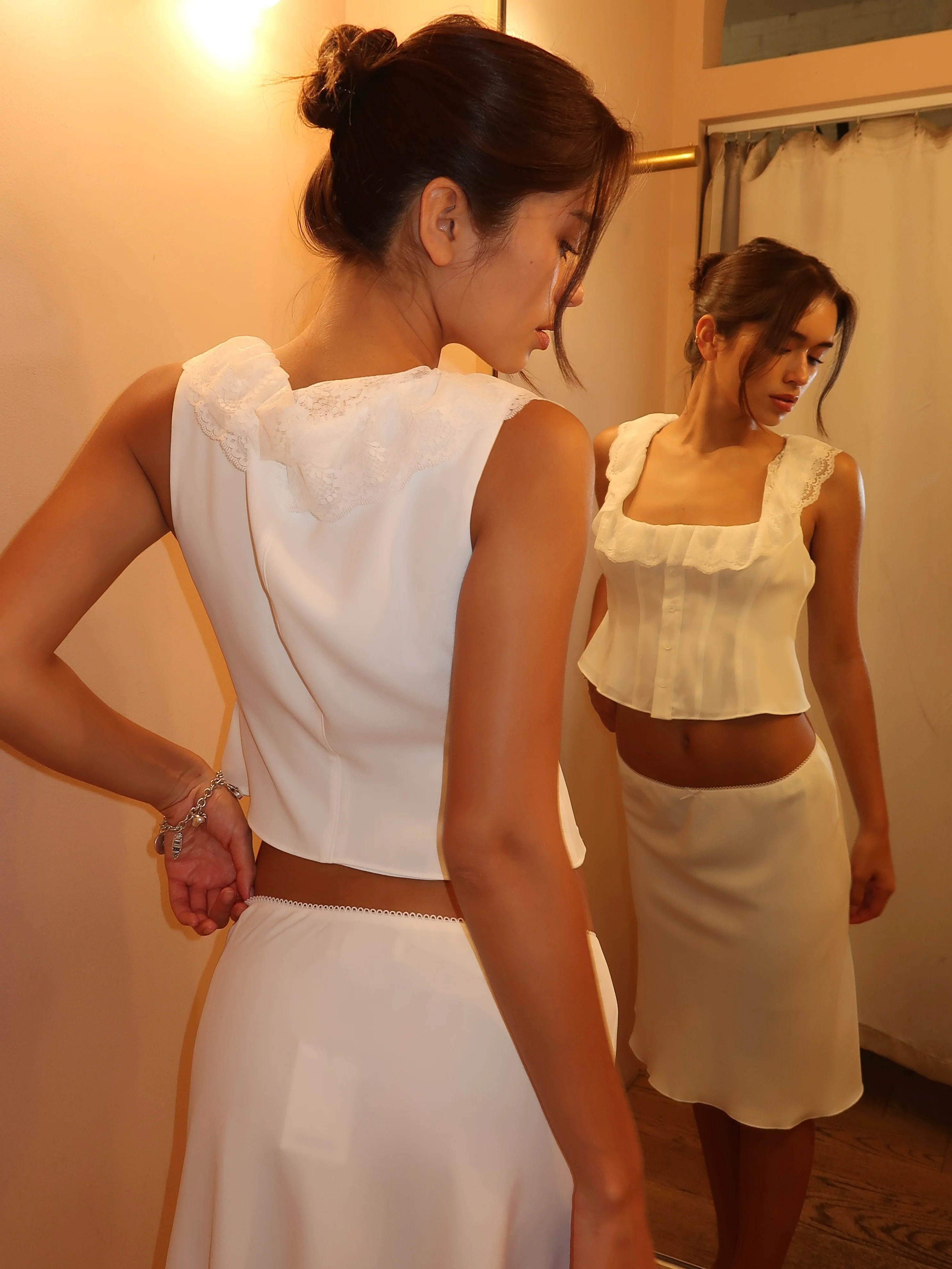 Paloma Lace Top in White - Image 3