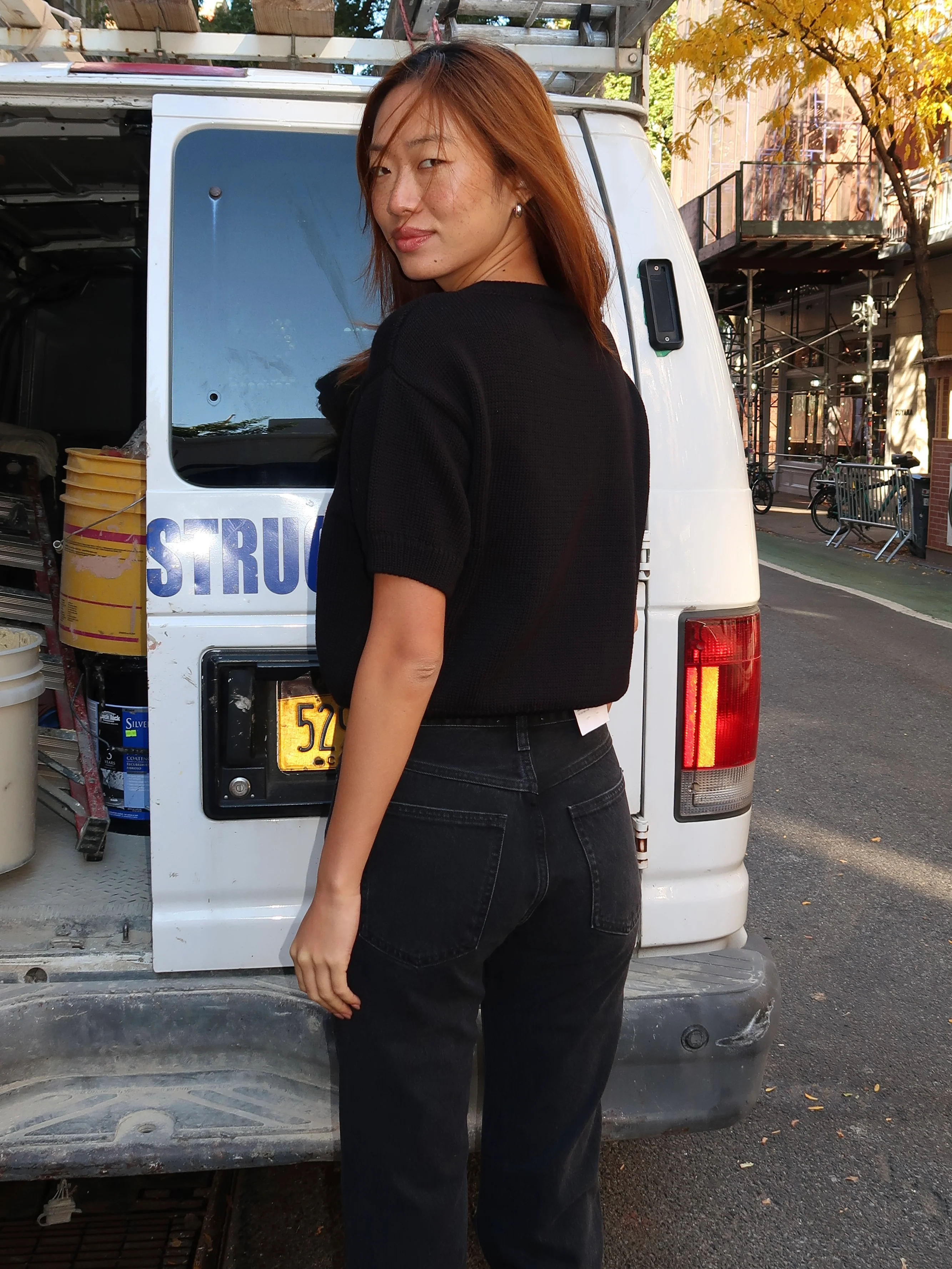 Pattie Sweater Top in Black - Image 3