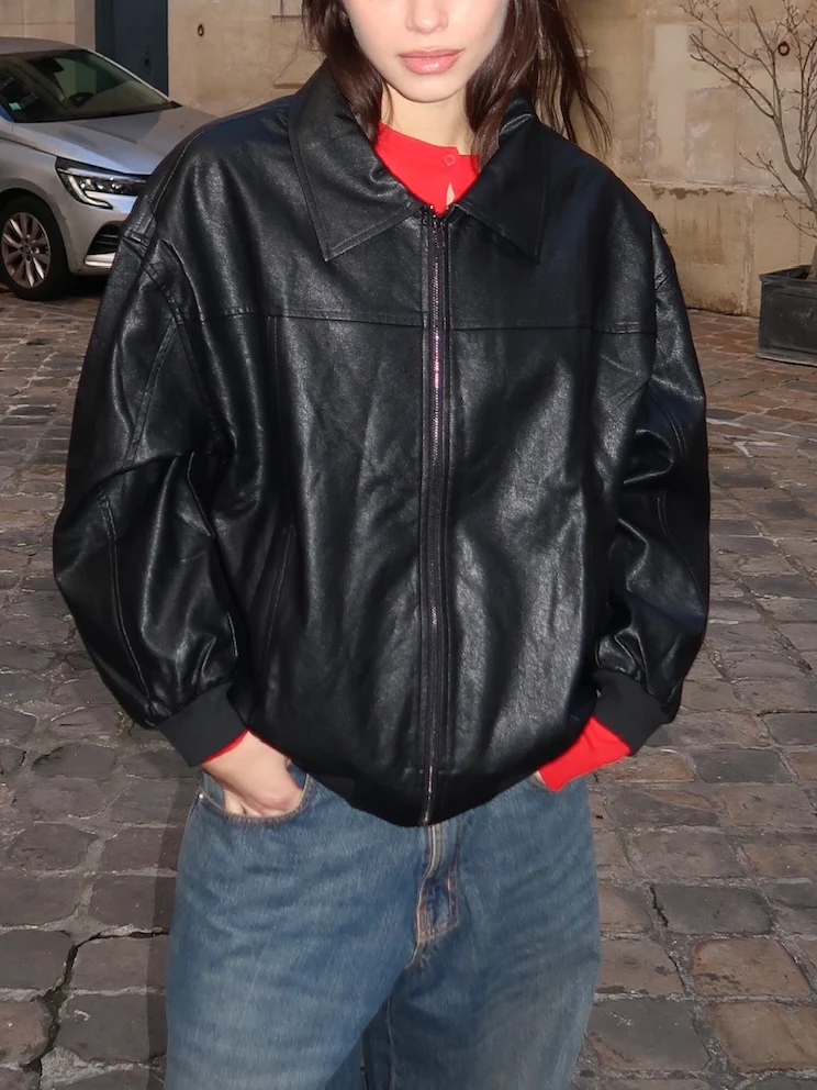 Pheonix Bomber Jacket in Black - Image 2