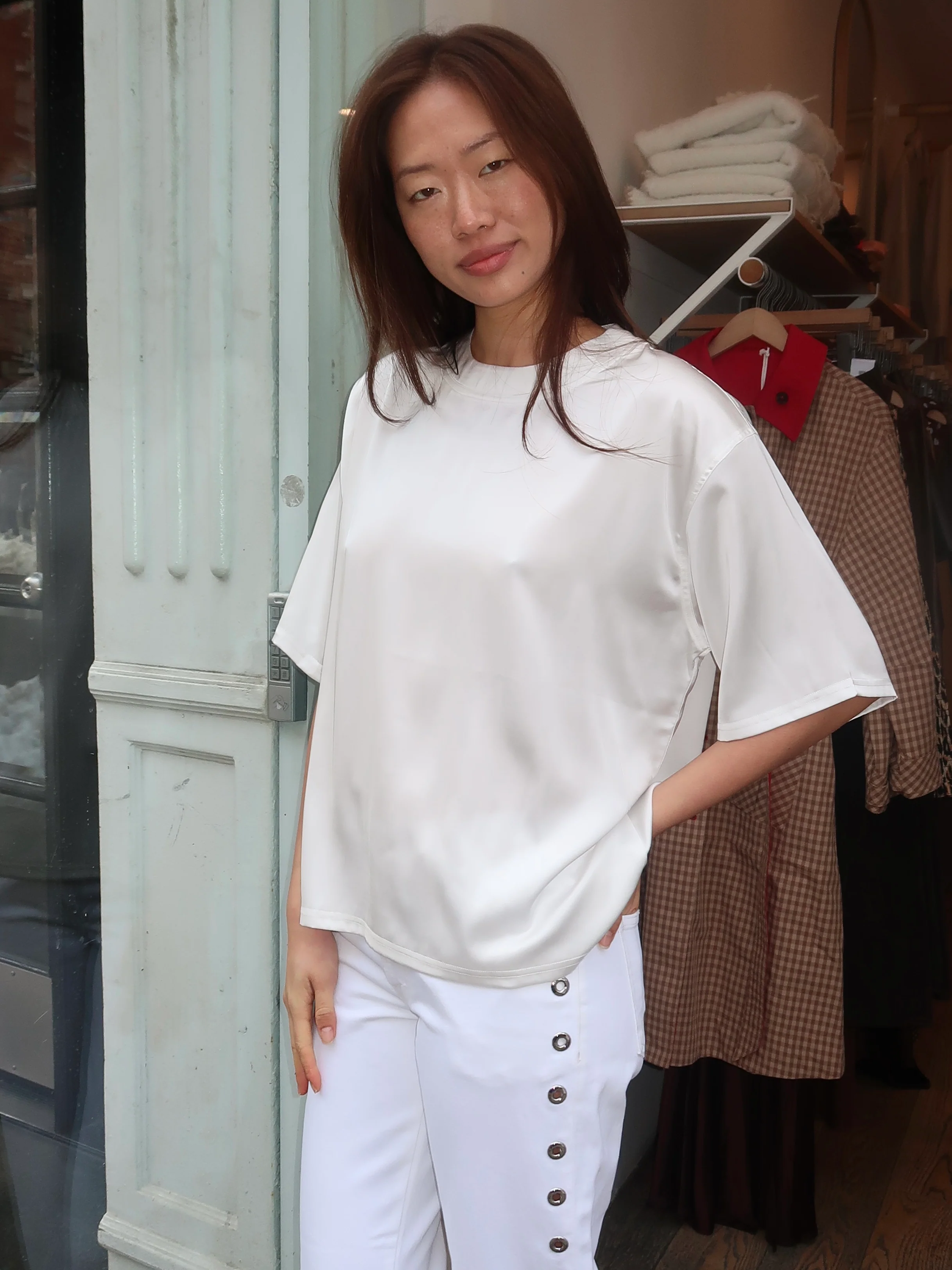 Pollo Silky Shirt in White - Image 2