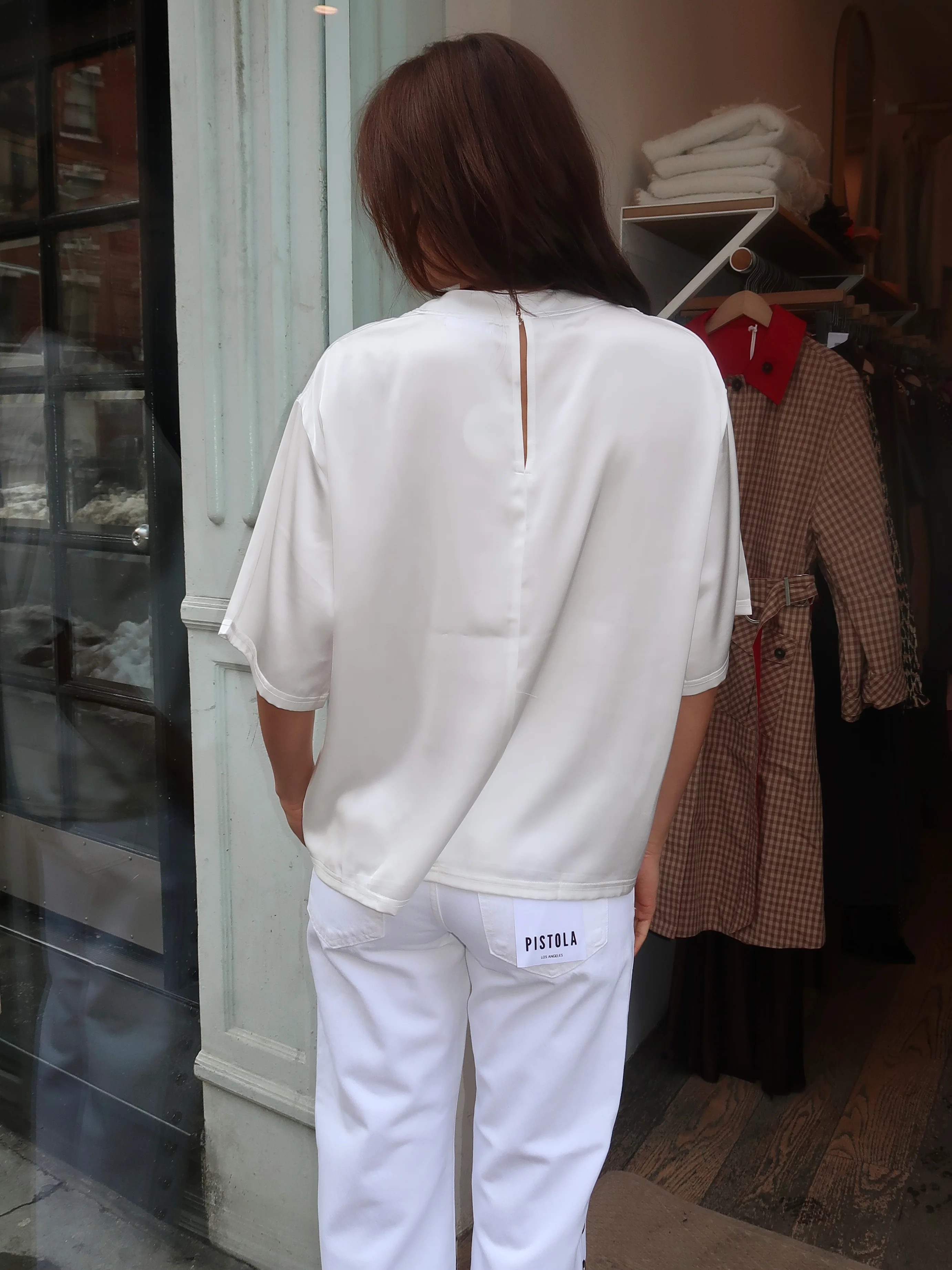 Pollo Silky Shirt in White - Image 3