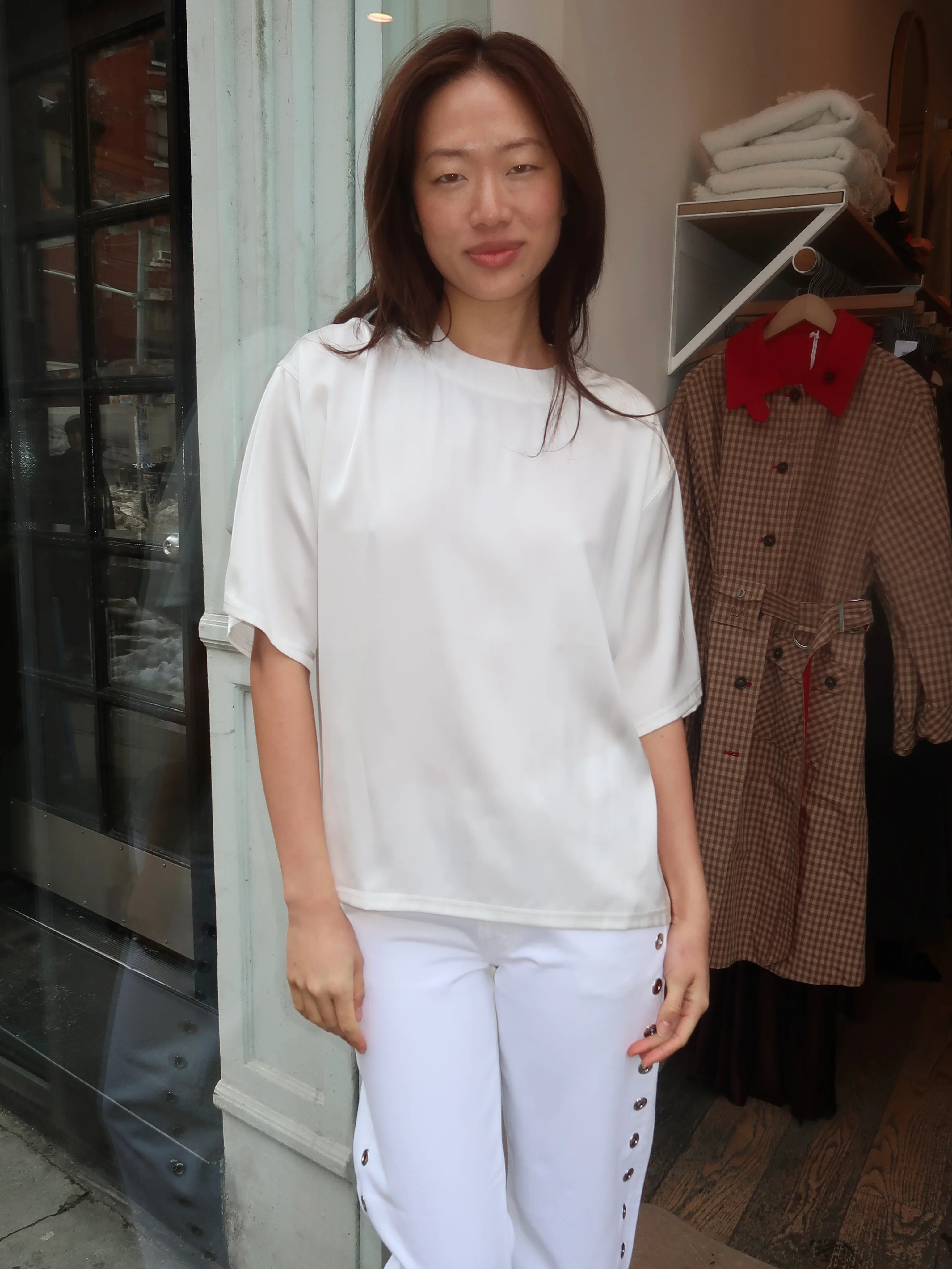 Pollo Silky Shirt in White - Image 4