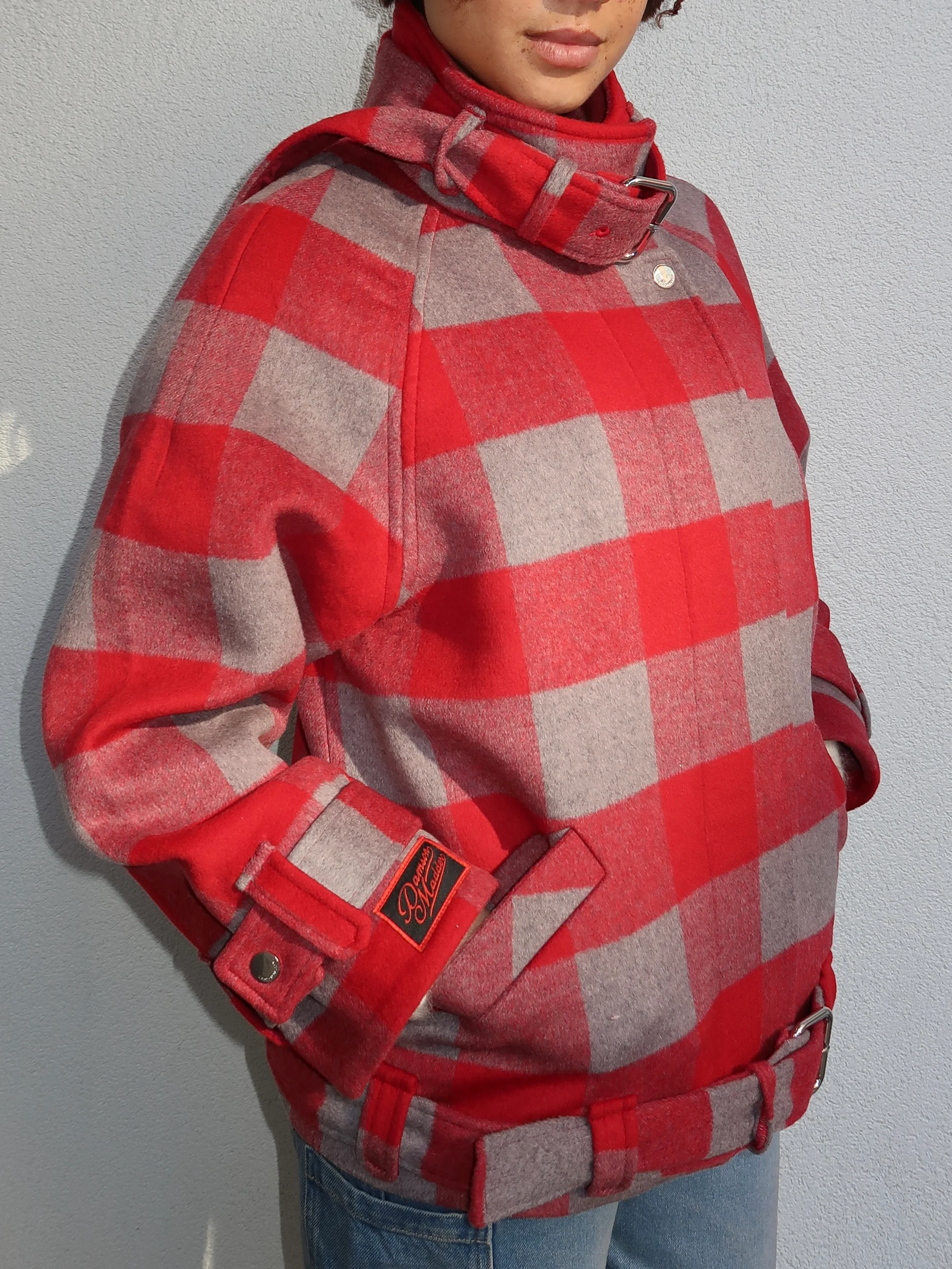 Polly Wool Bomber in Red - Image 2