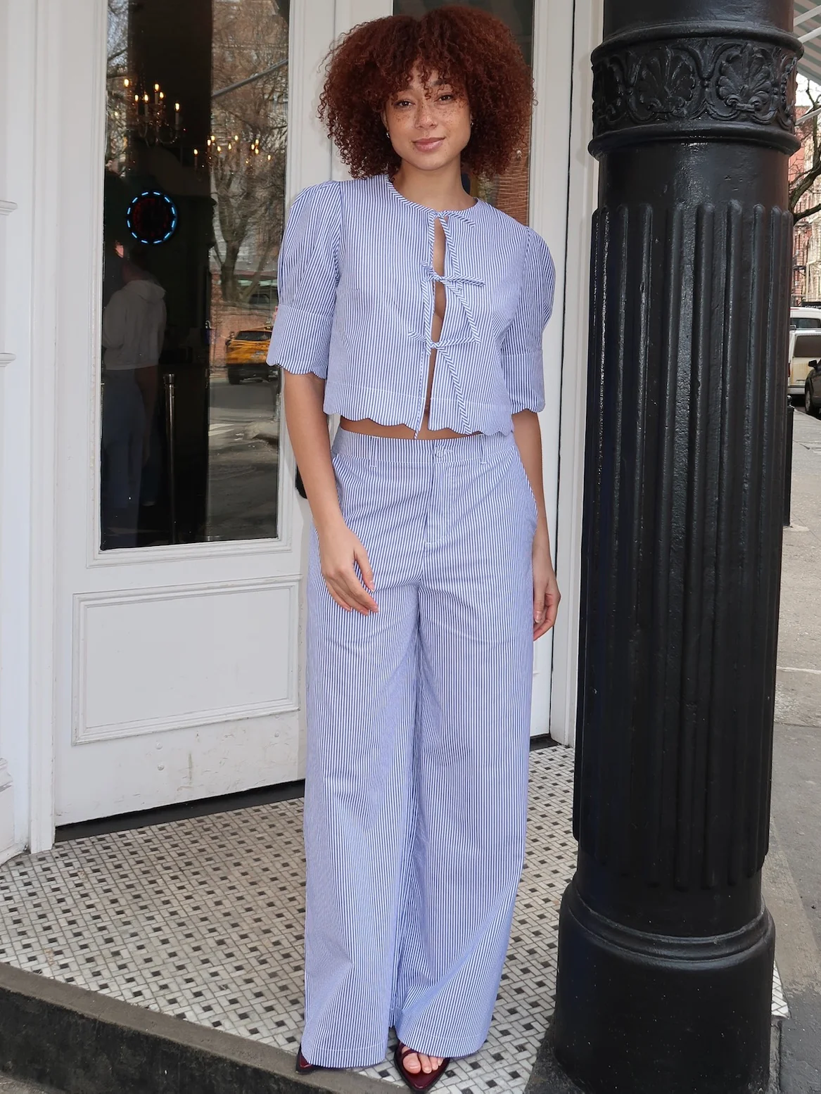 Portofino Pant in Blue Stripe