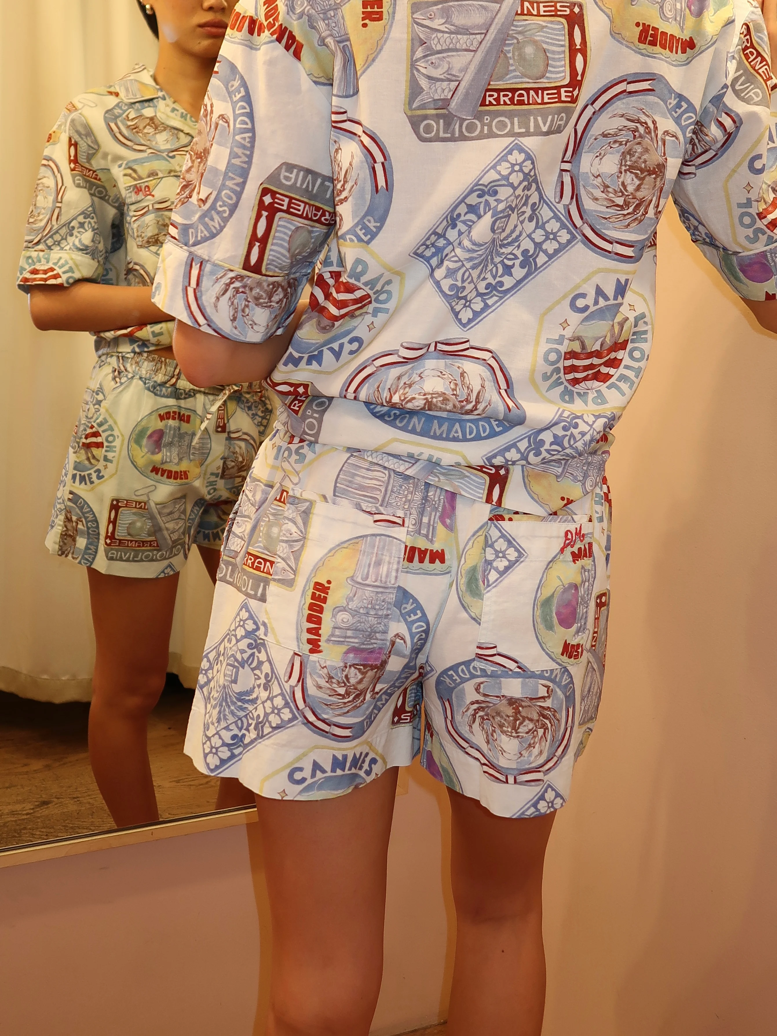 Pull on Short in Holiday Print - Image 3