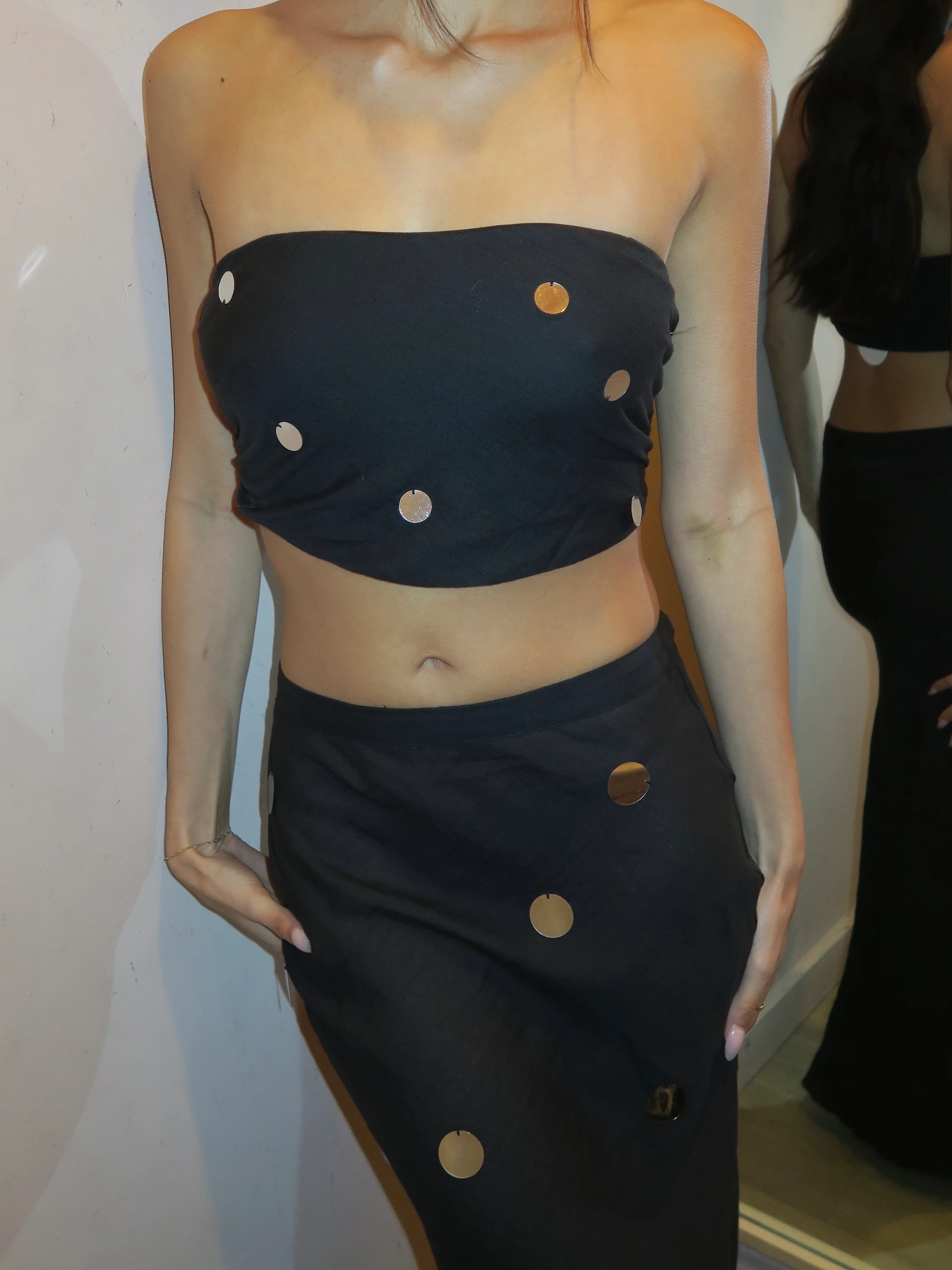Quinta Tube Top in Black Sequin - Image 2