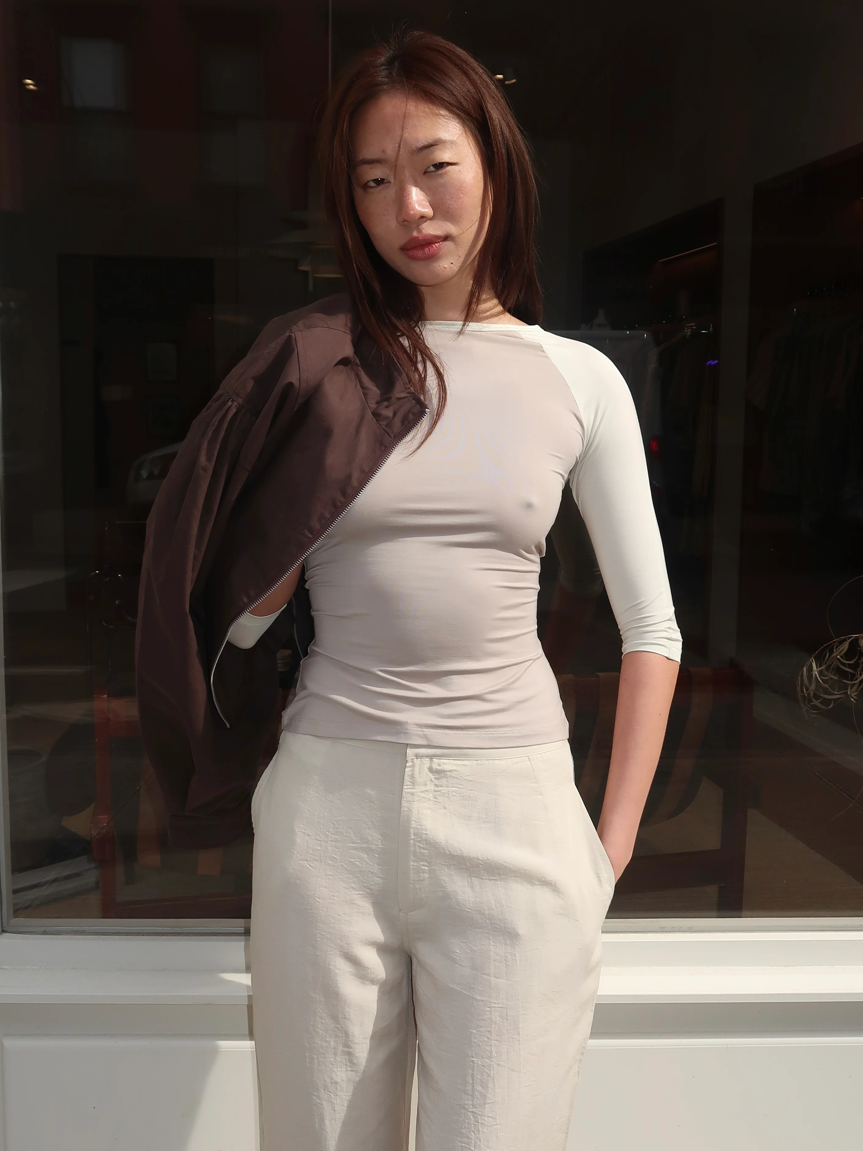 Raglan Top in Lichen - Image 2