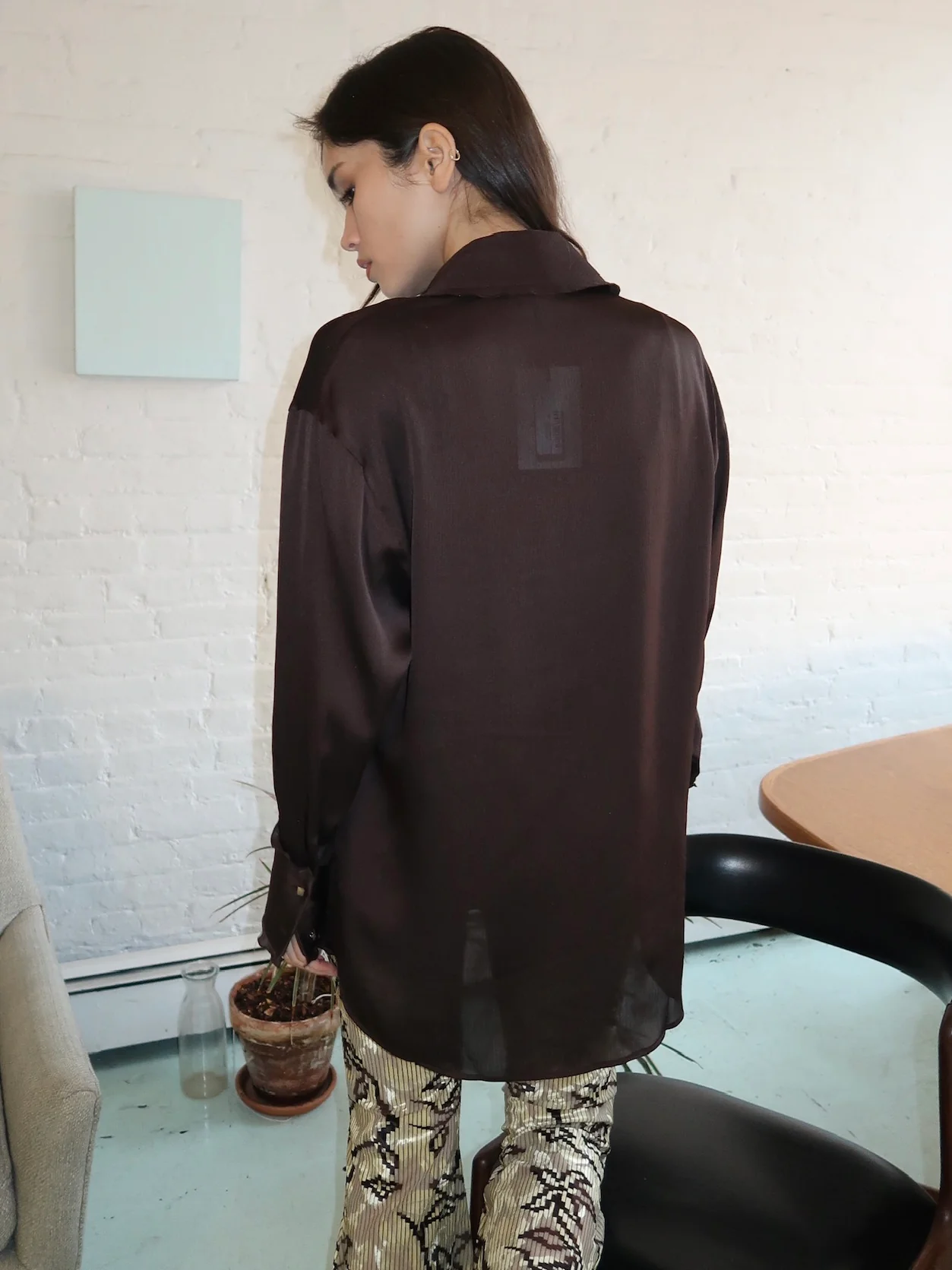 Rey Button Up in Brown - Image 3