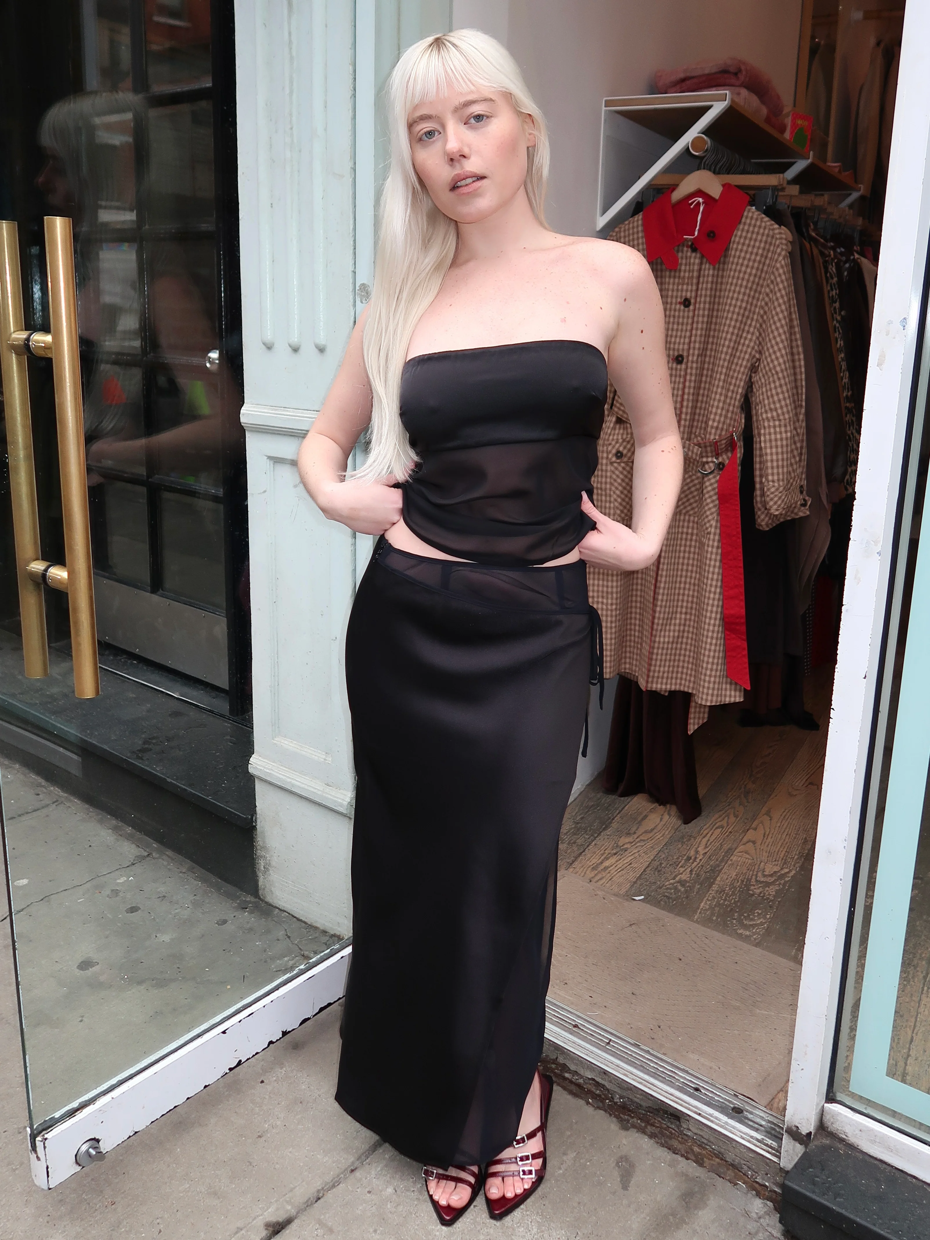 Ricky Midi Skirt in Black - Image 2