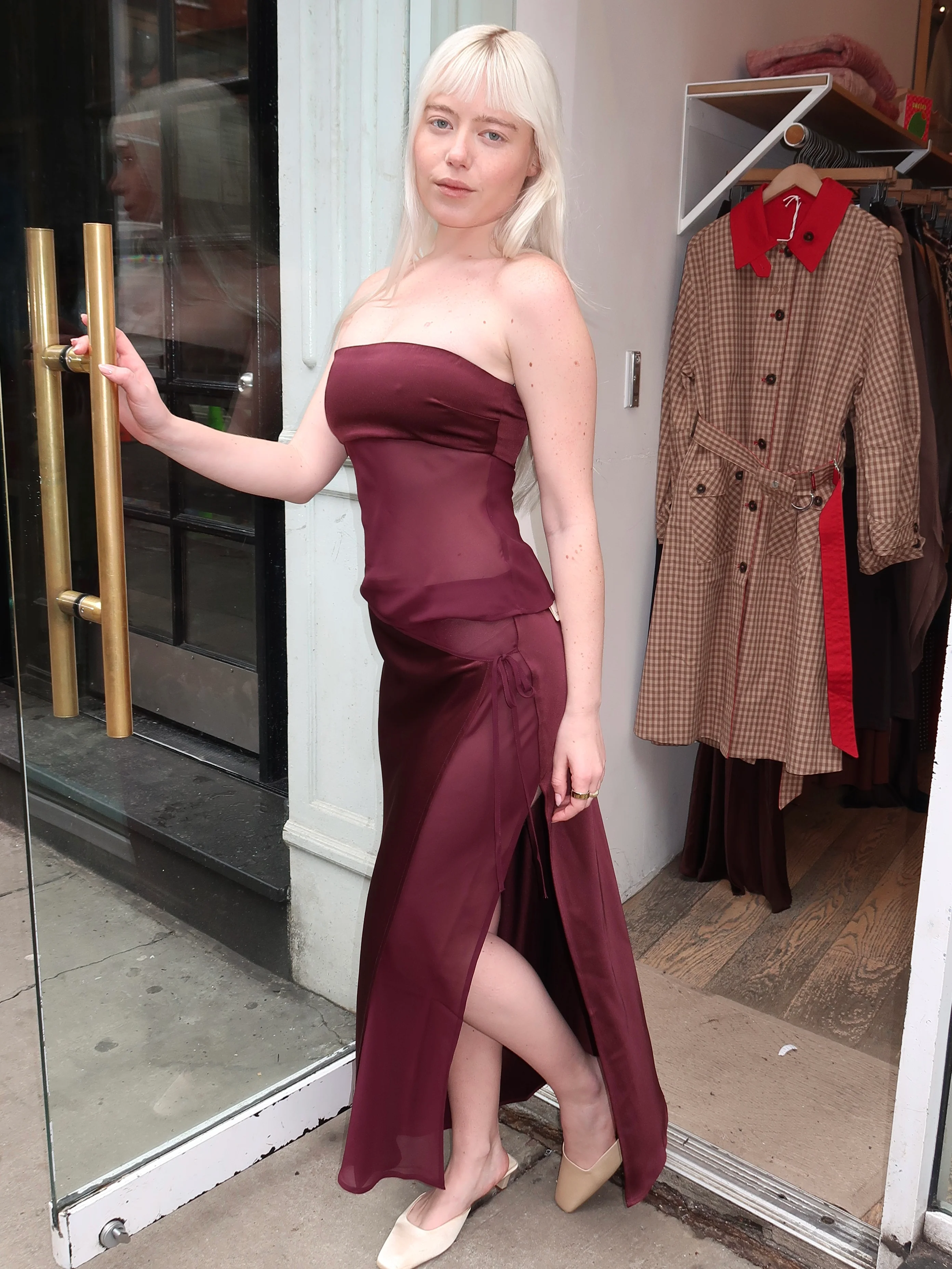 Ricky Midi Skirt in Plum - Image 2