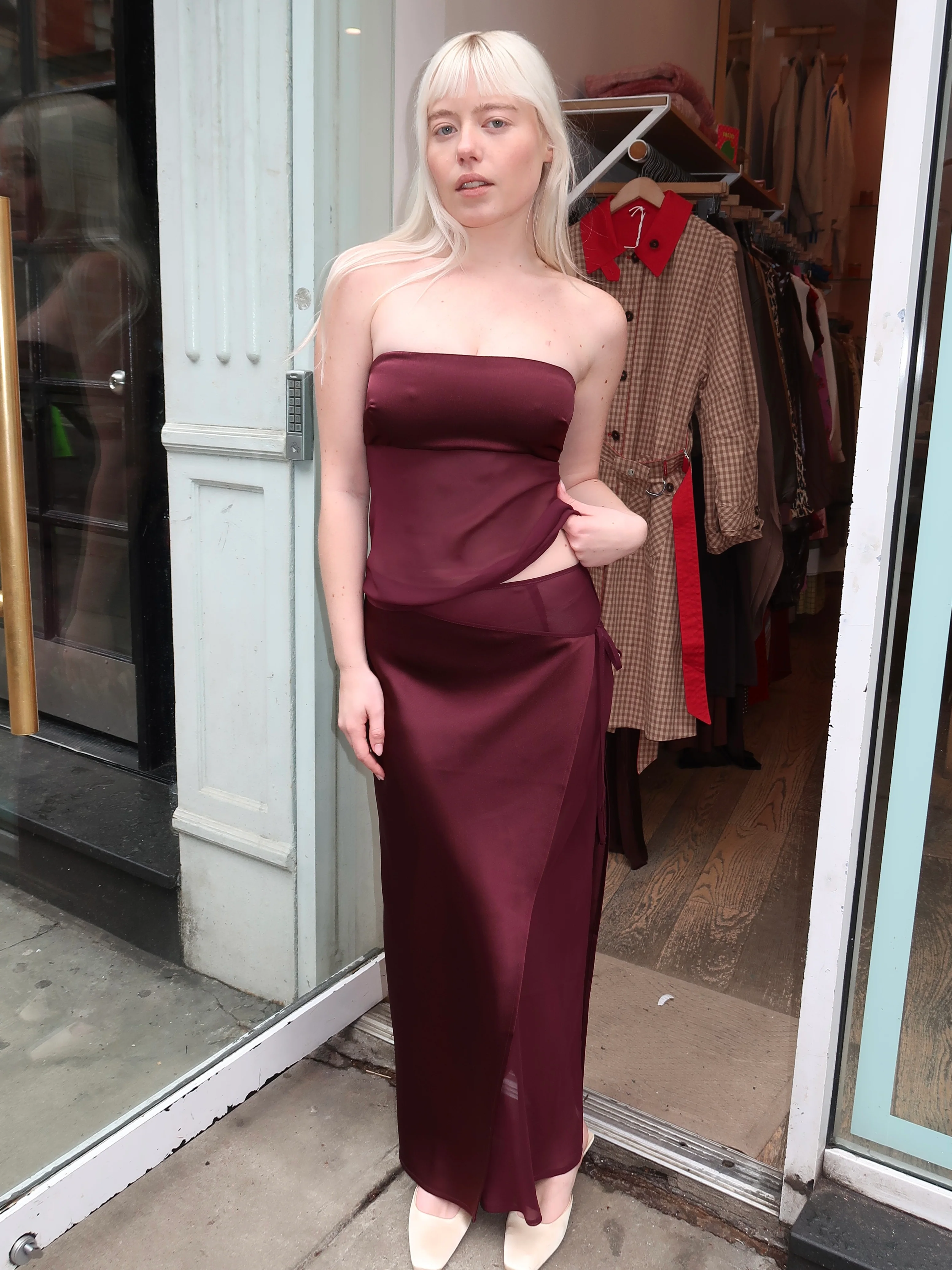 Ricky Midi Skirt in Plum - Image 4