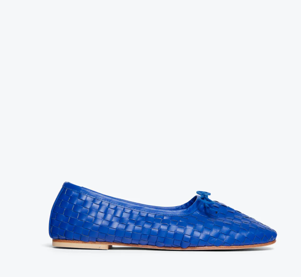 Roma Woven Flat in Cobalt - Image 3