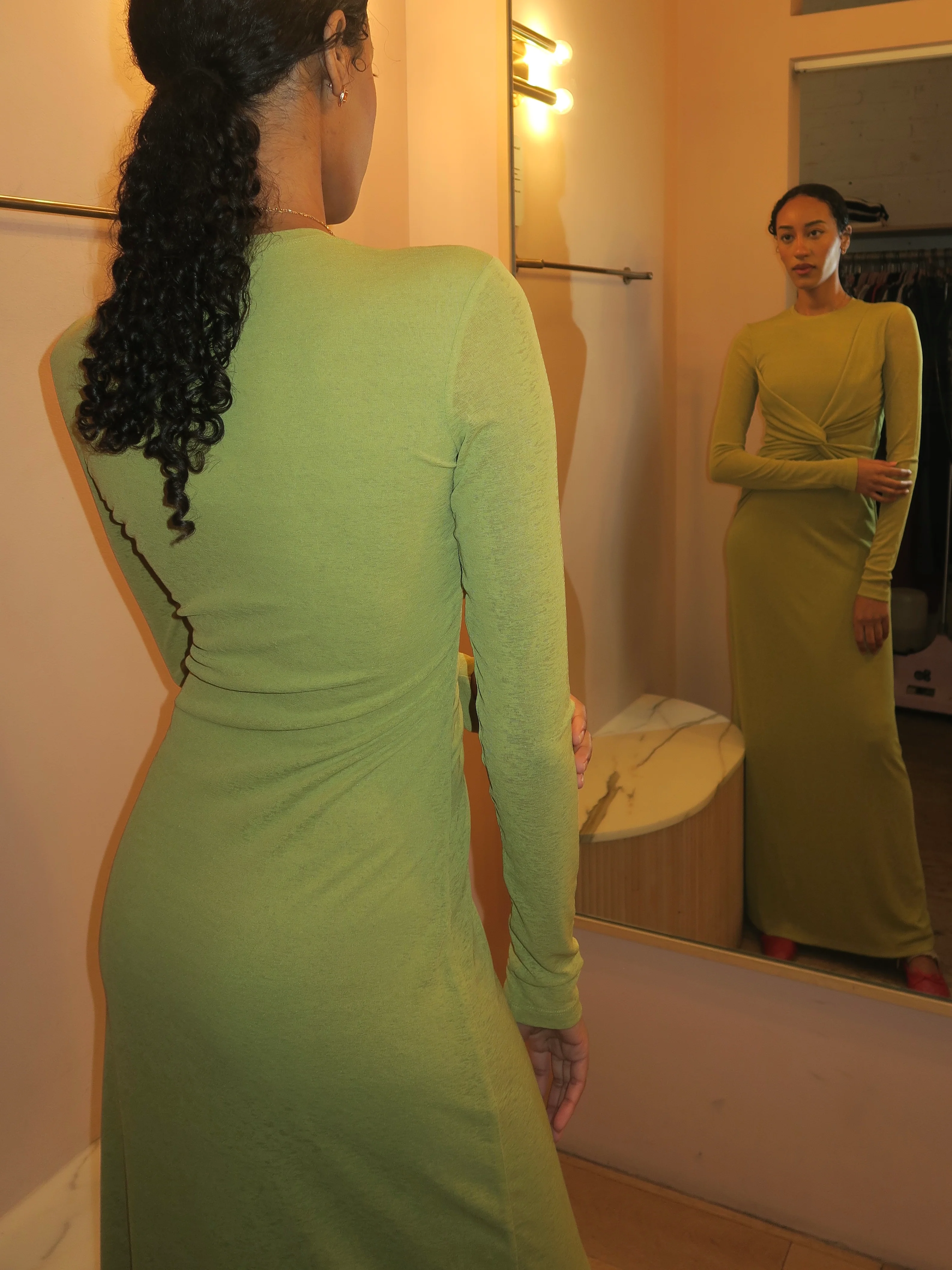 Rozal Dress in Pistachio Green - Image 3