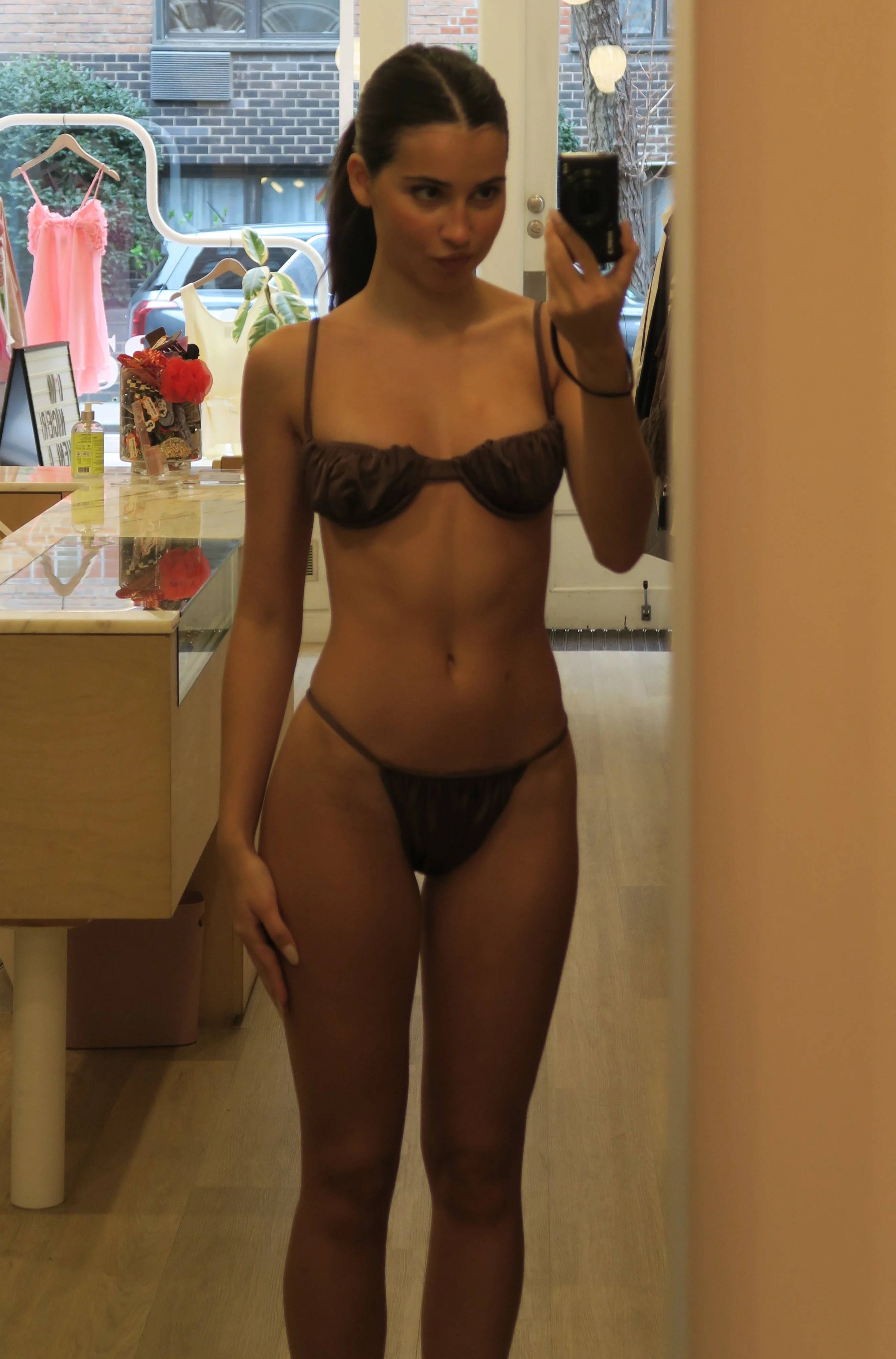 Sakina Swim Top in Espresso - Image 4