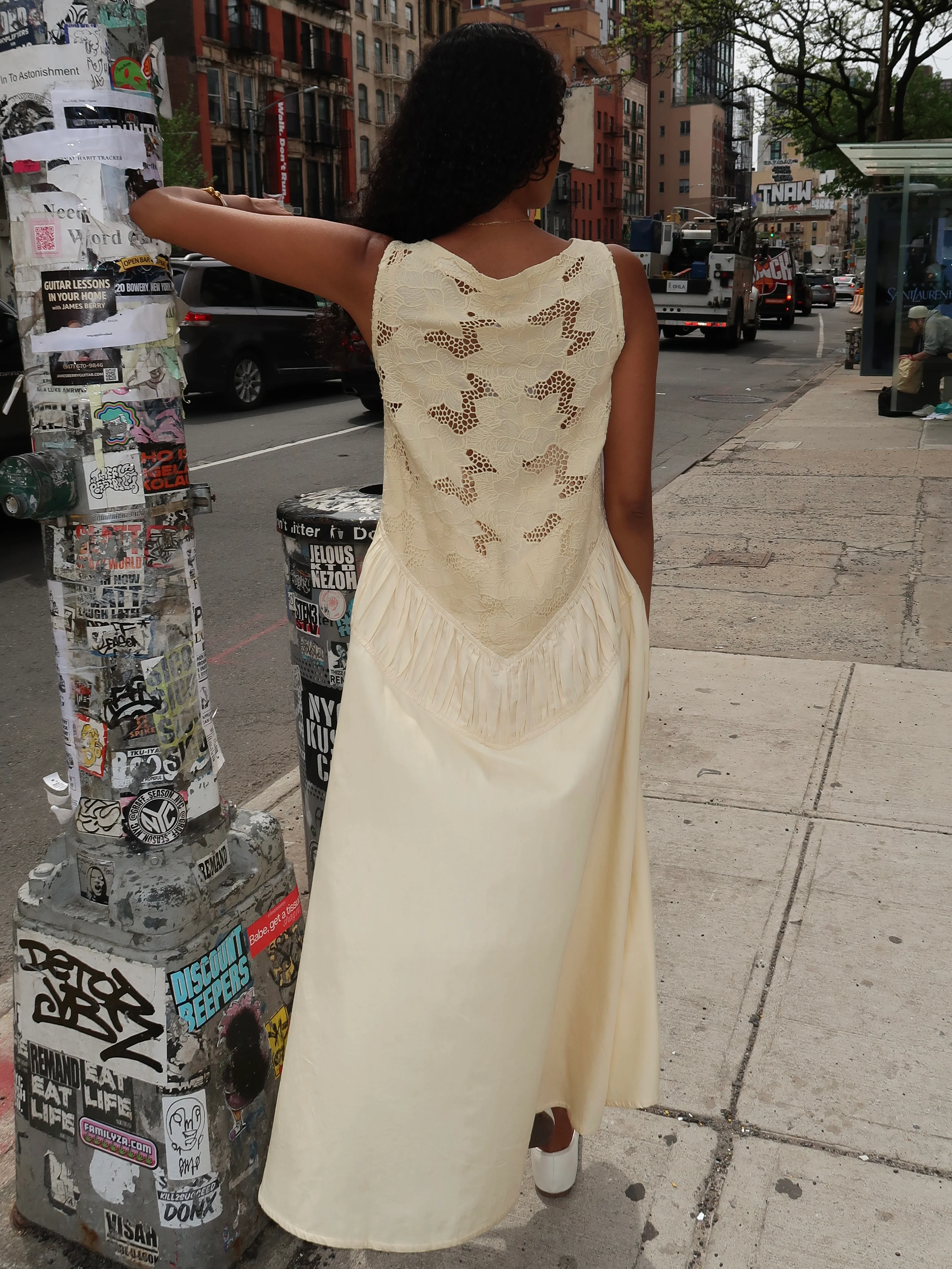 Sally Cutwork Maxi Dress in Ivory - Image 3