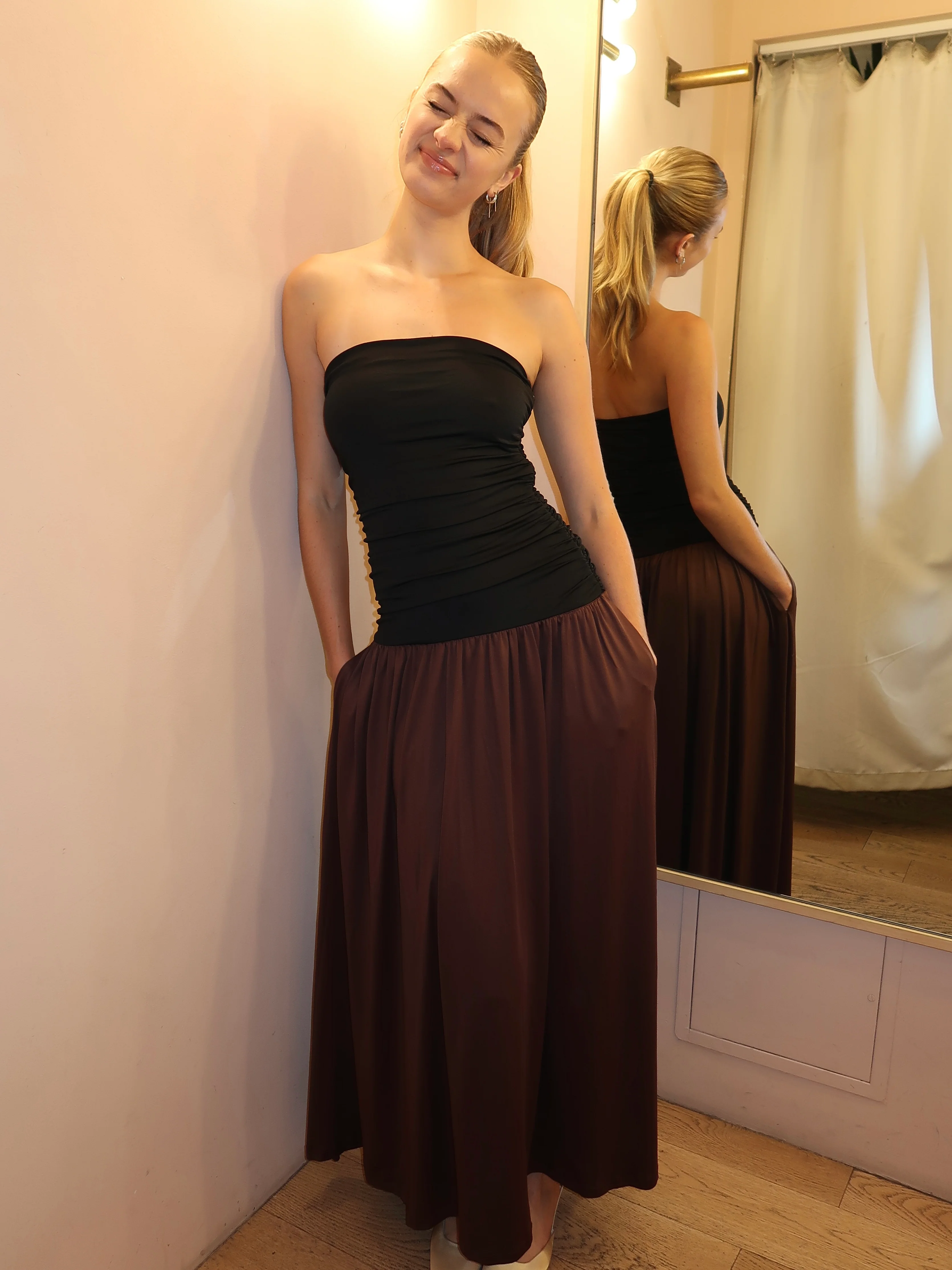 Santal Dress in Black & Brown - Image 2