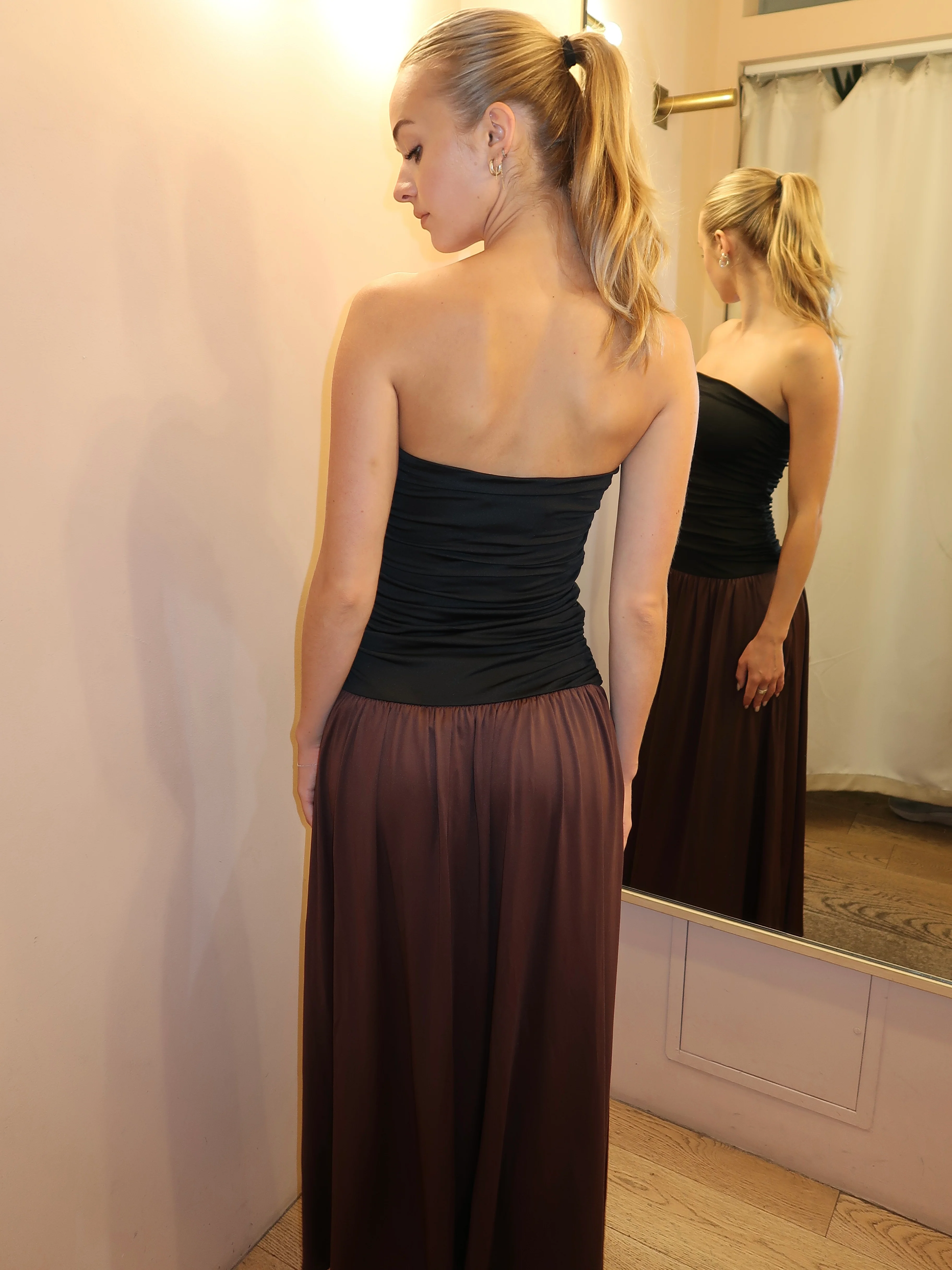 Santal Dress in Black & Brown - Image 3