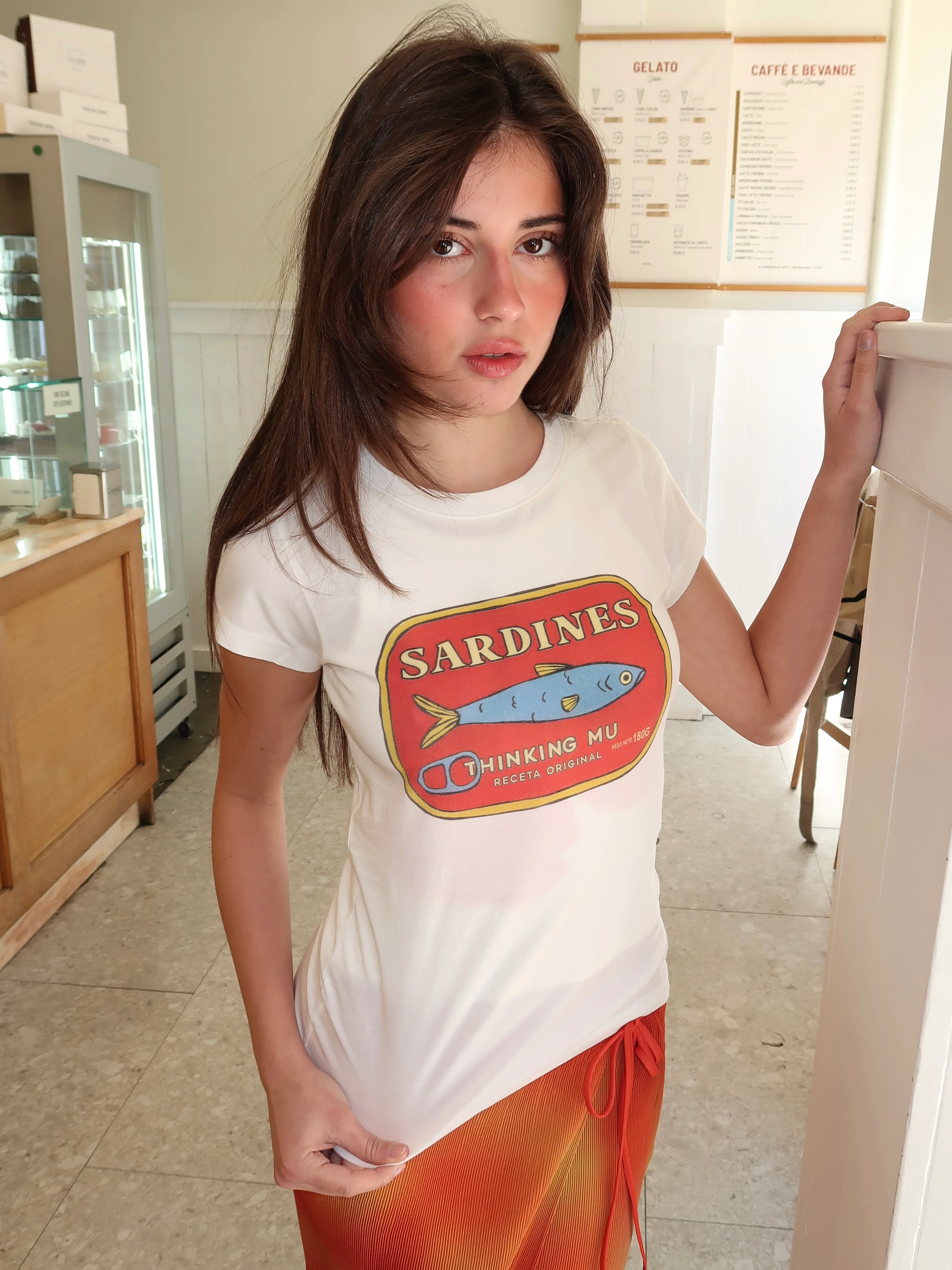 Sardines Mirna Tee in White - Image 2