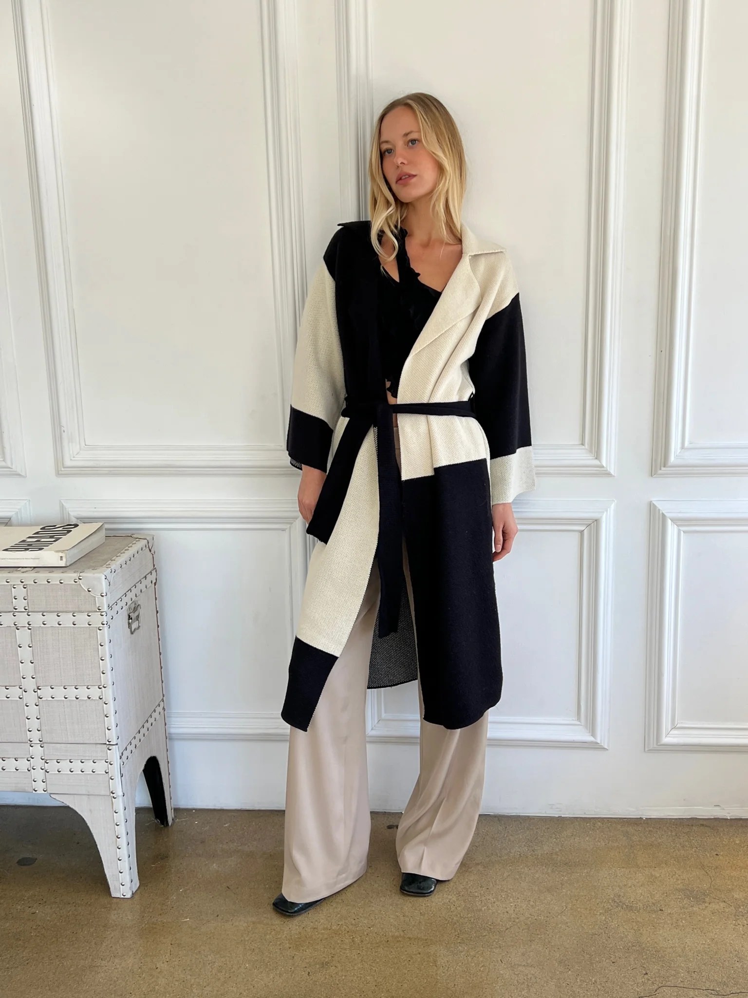 Sawyer Duster Coat in Black Block - Image 5
