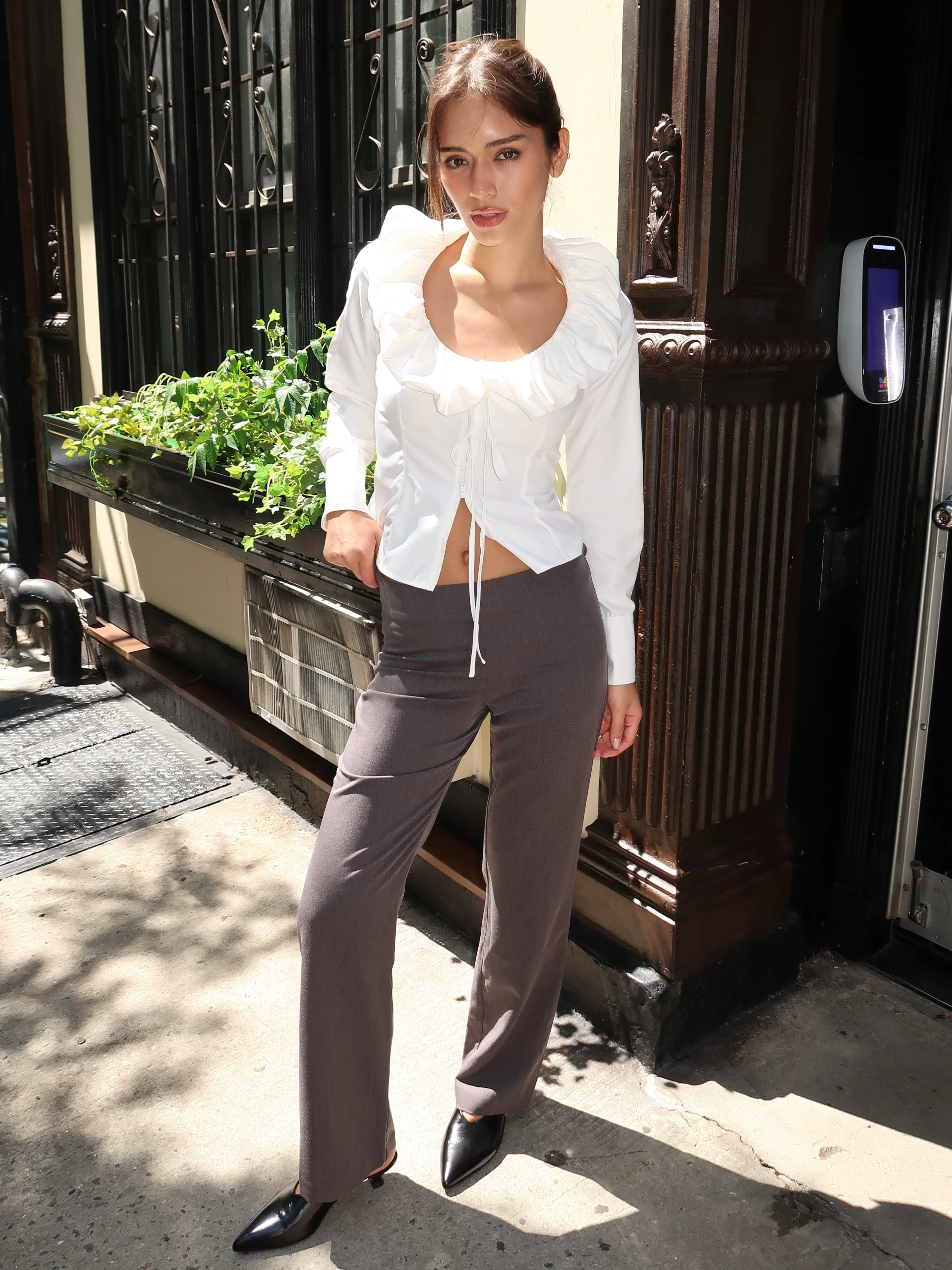 Say It Skirt Pants in Grey - Image 3