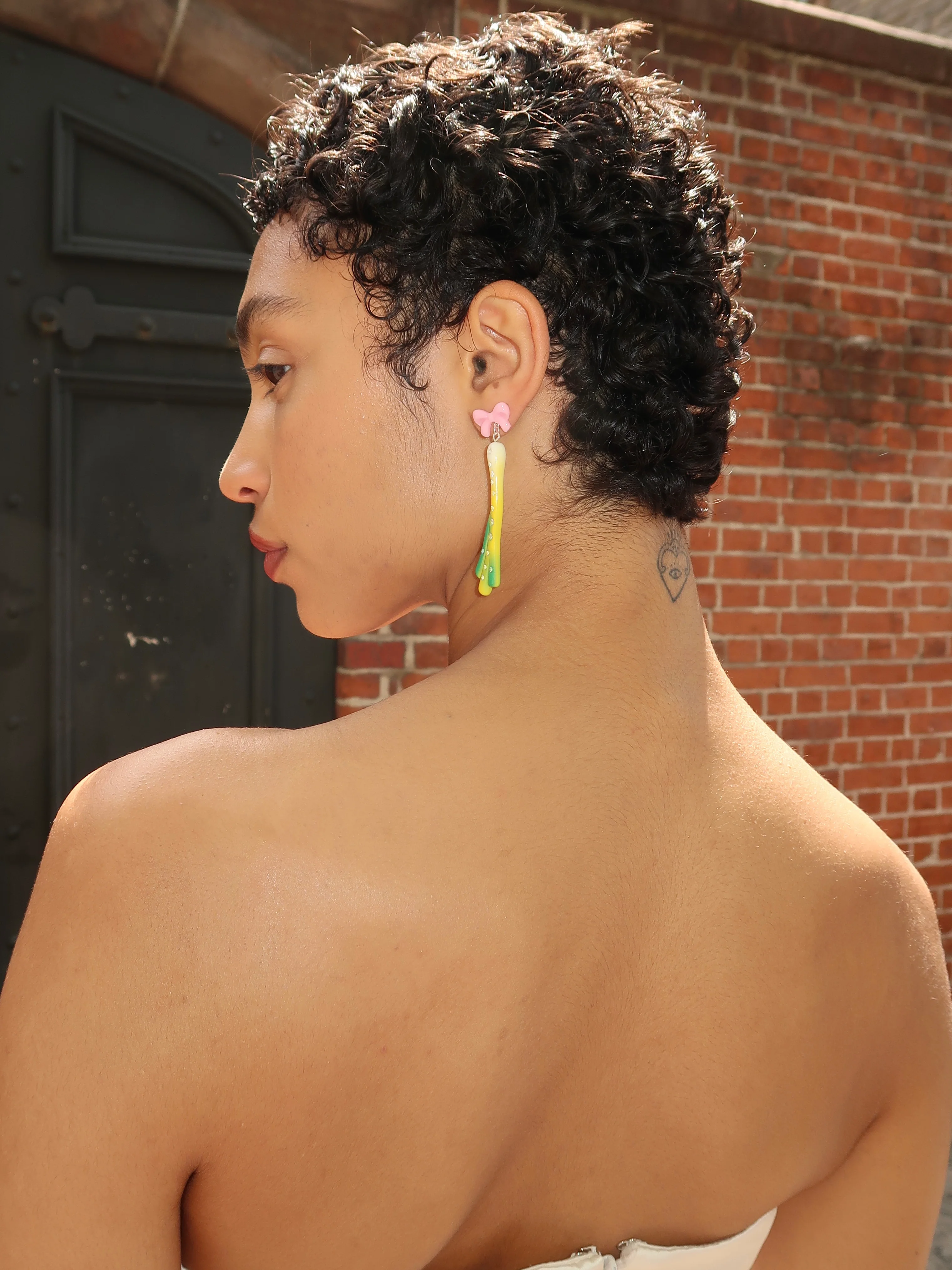 Scallionette Earrings in Green Multi - Image 3