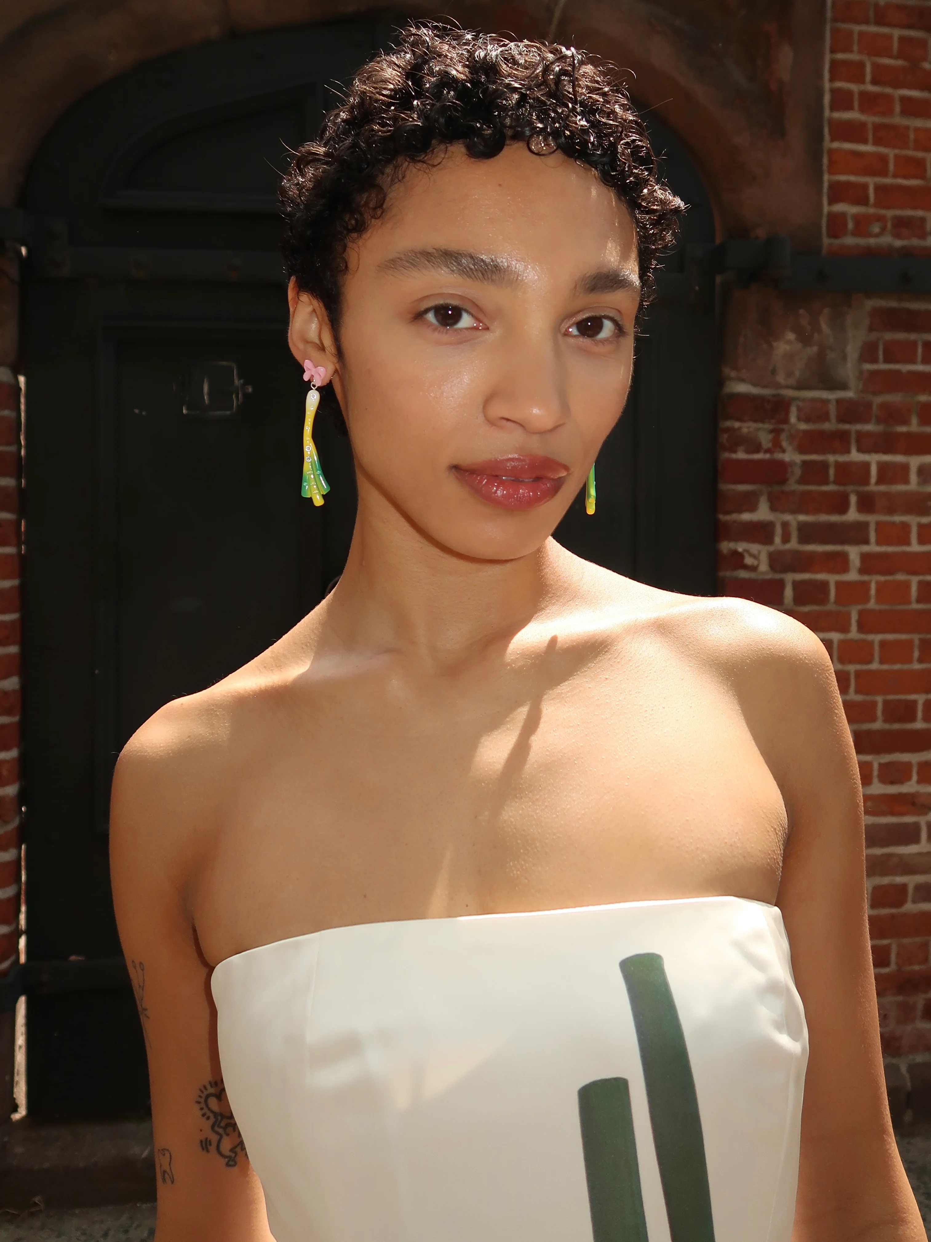 Scallionette Earrings in Green Multi - Image 4